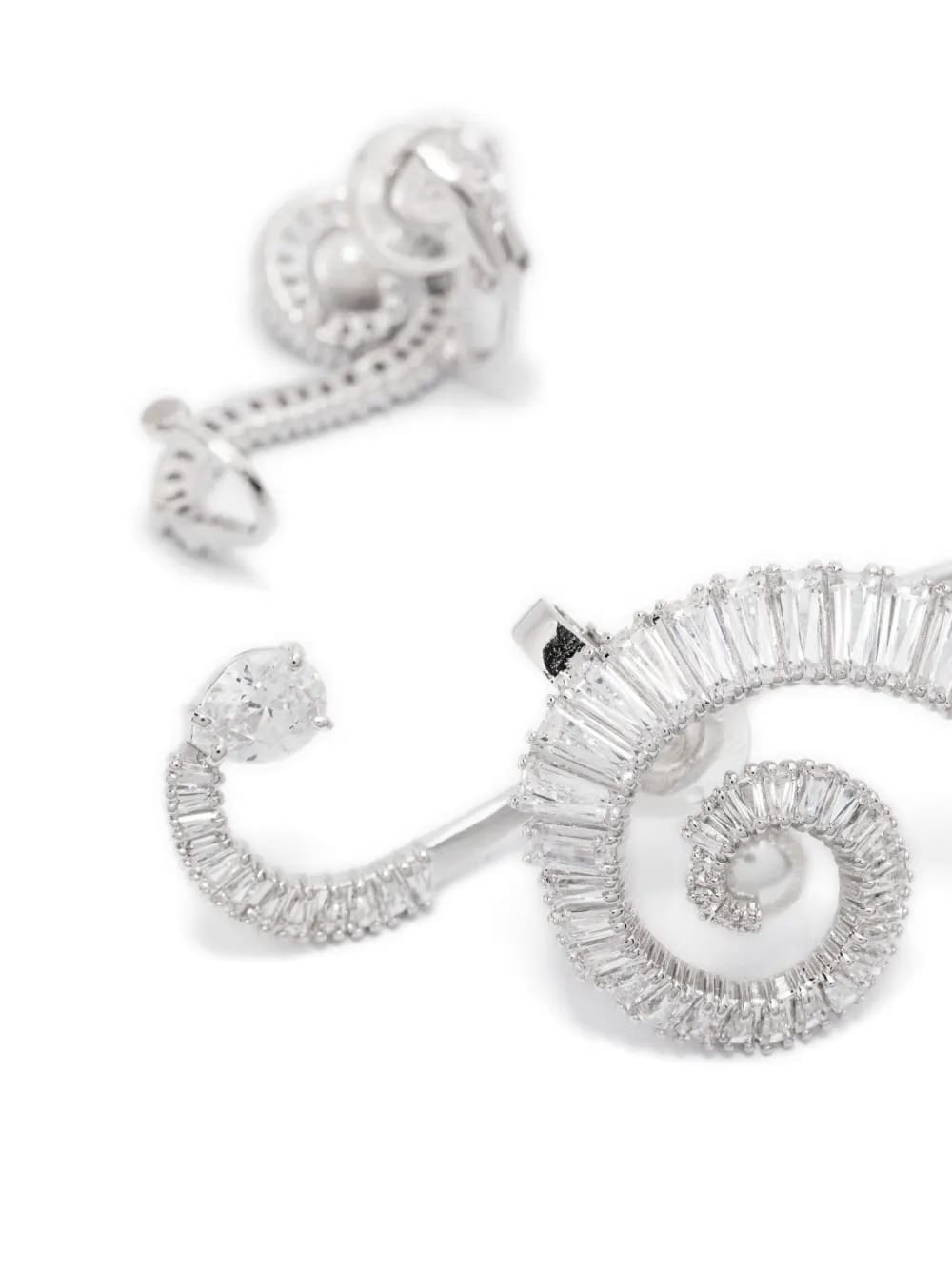 crystal-embellished clip earrings