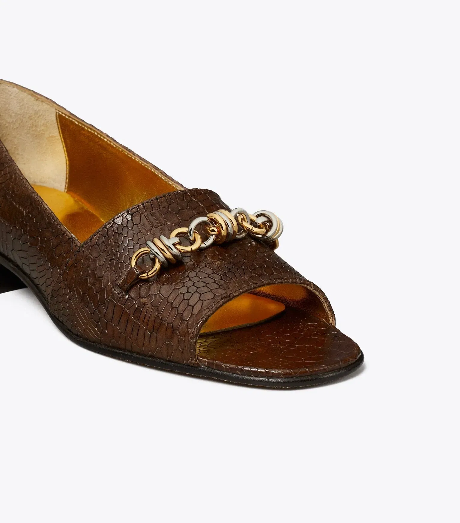 Runway Chain Peep-Toe