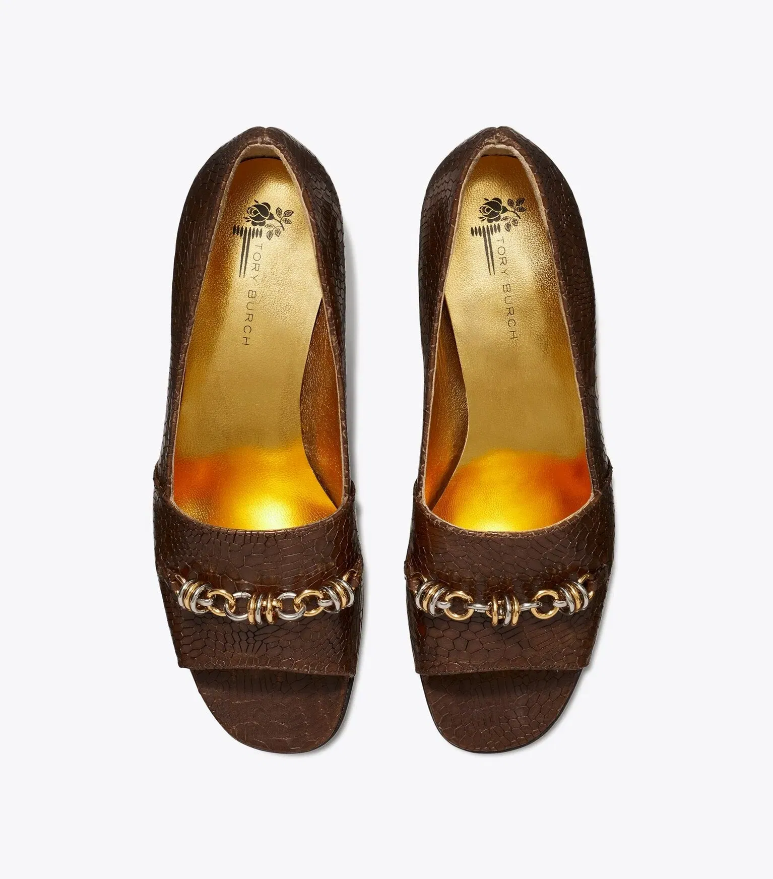 Runway Chain Peep-Toe