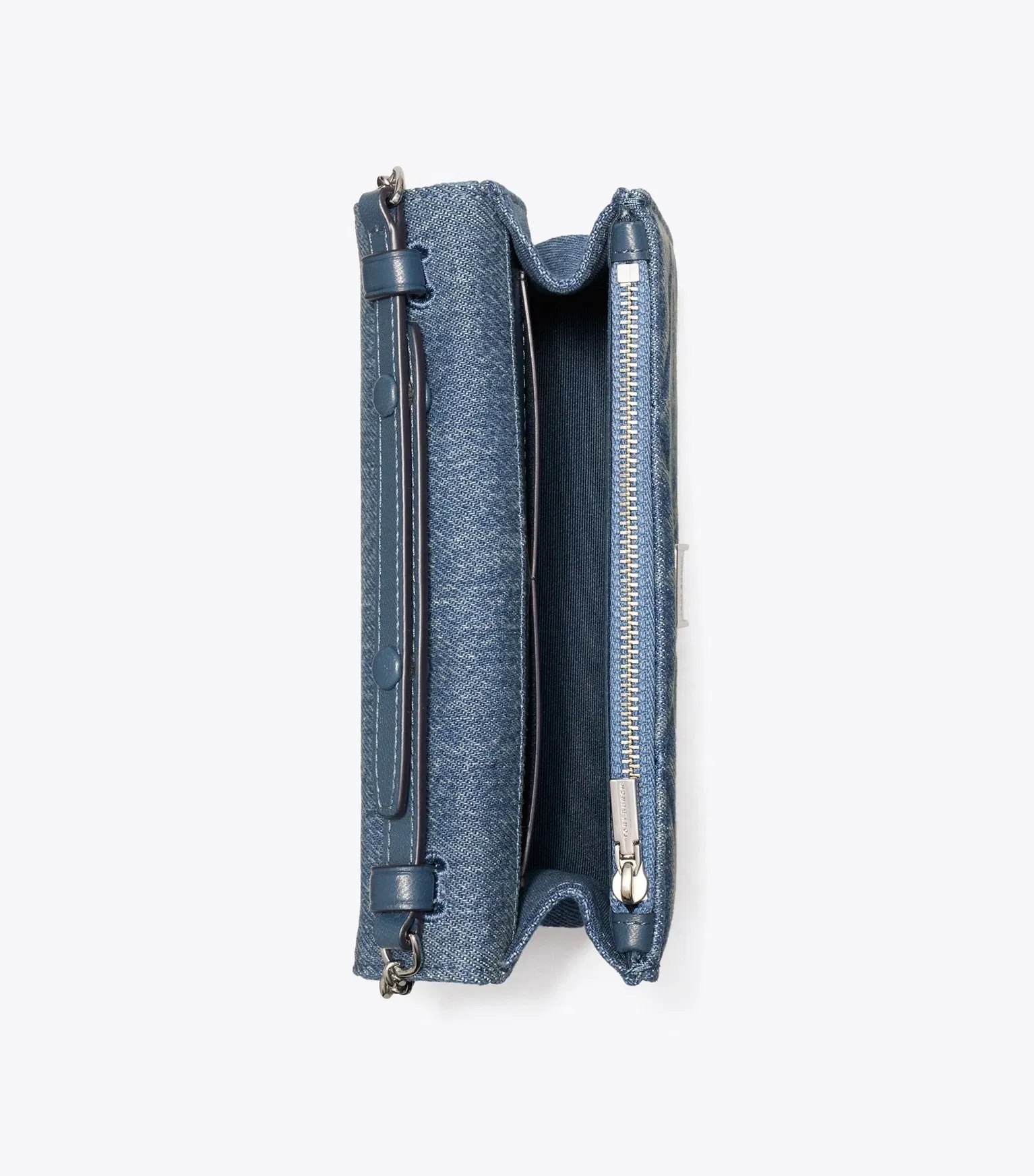 Mini Kira Diamond Quilt Denim Top-Handle Crossbody
