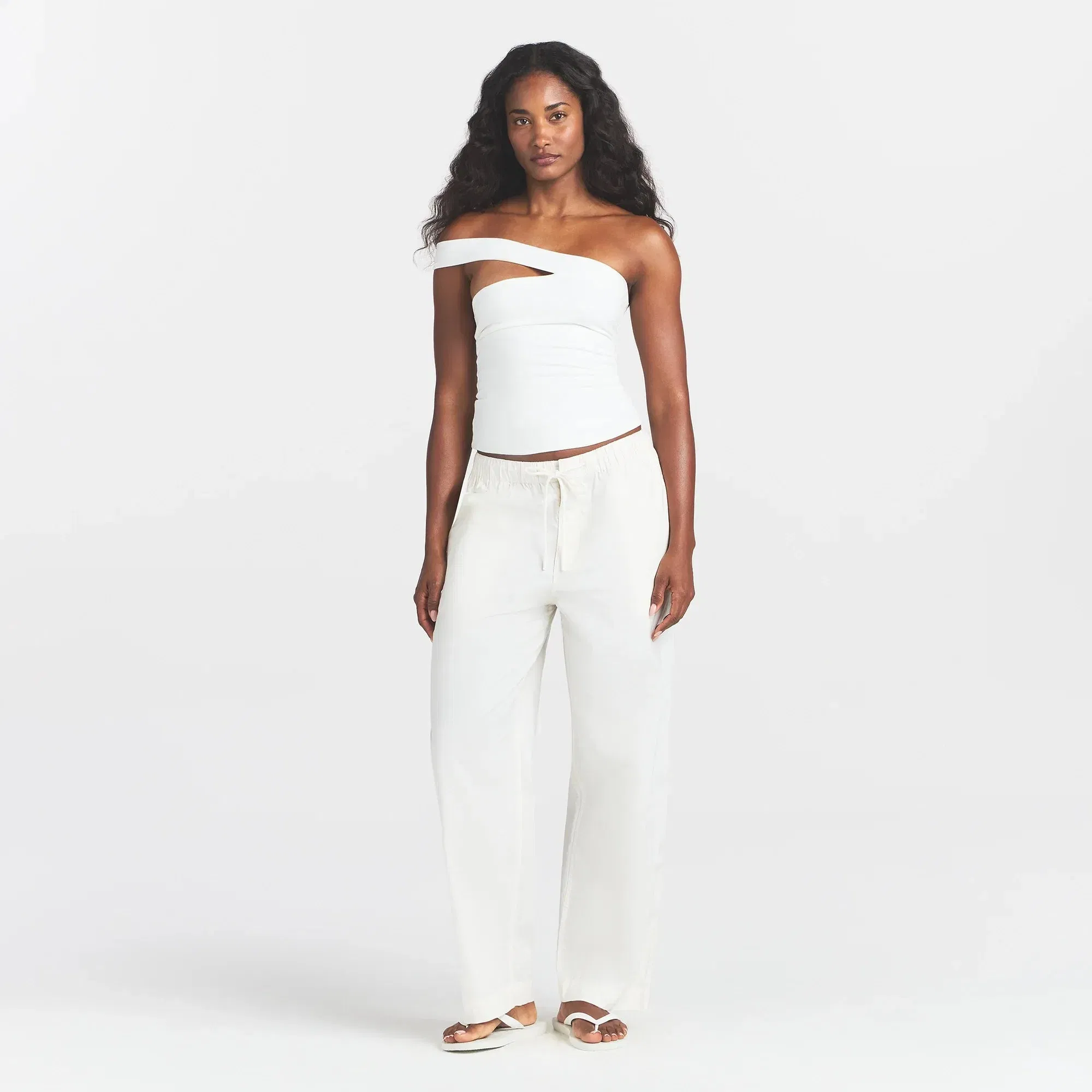 Cotton Jersey Asymmetrical Top