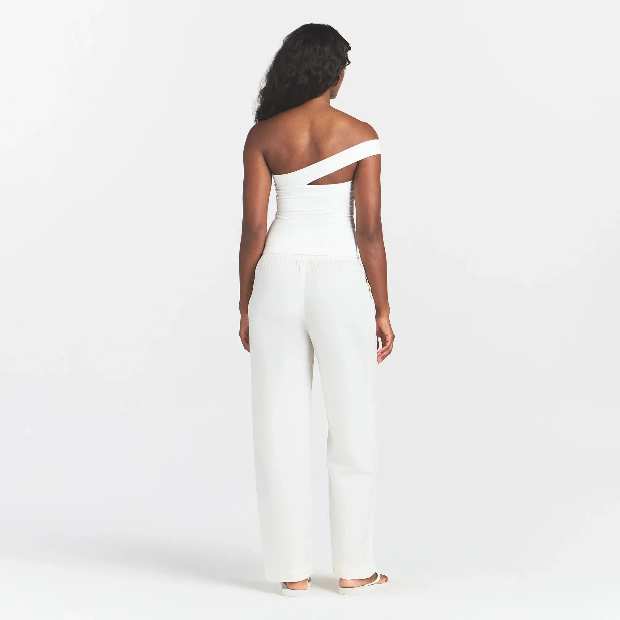 Cotton Jersey Asymmetrical Top