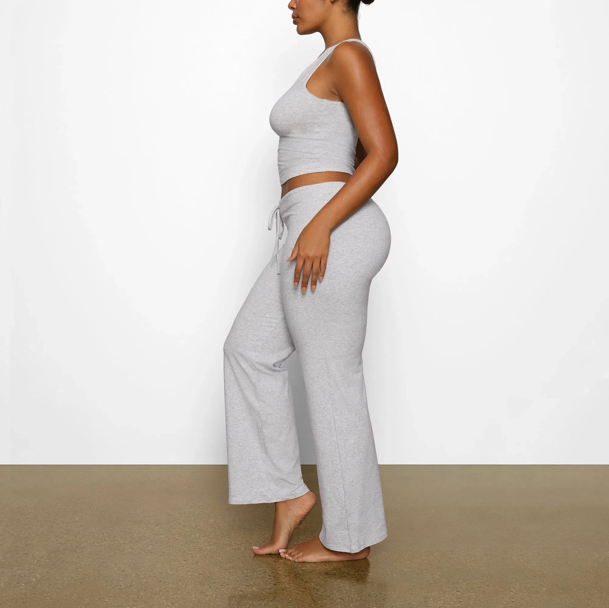 Cotton Jersey Straight Leg Pant