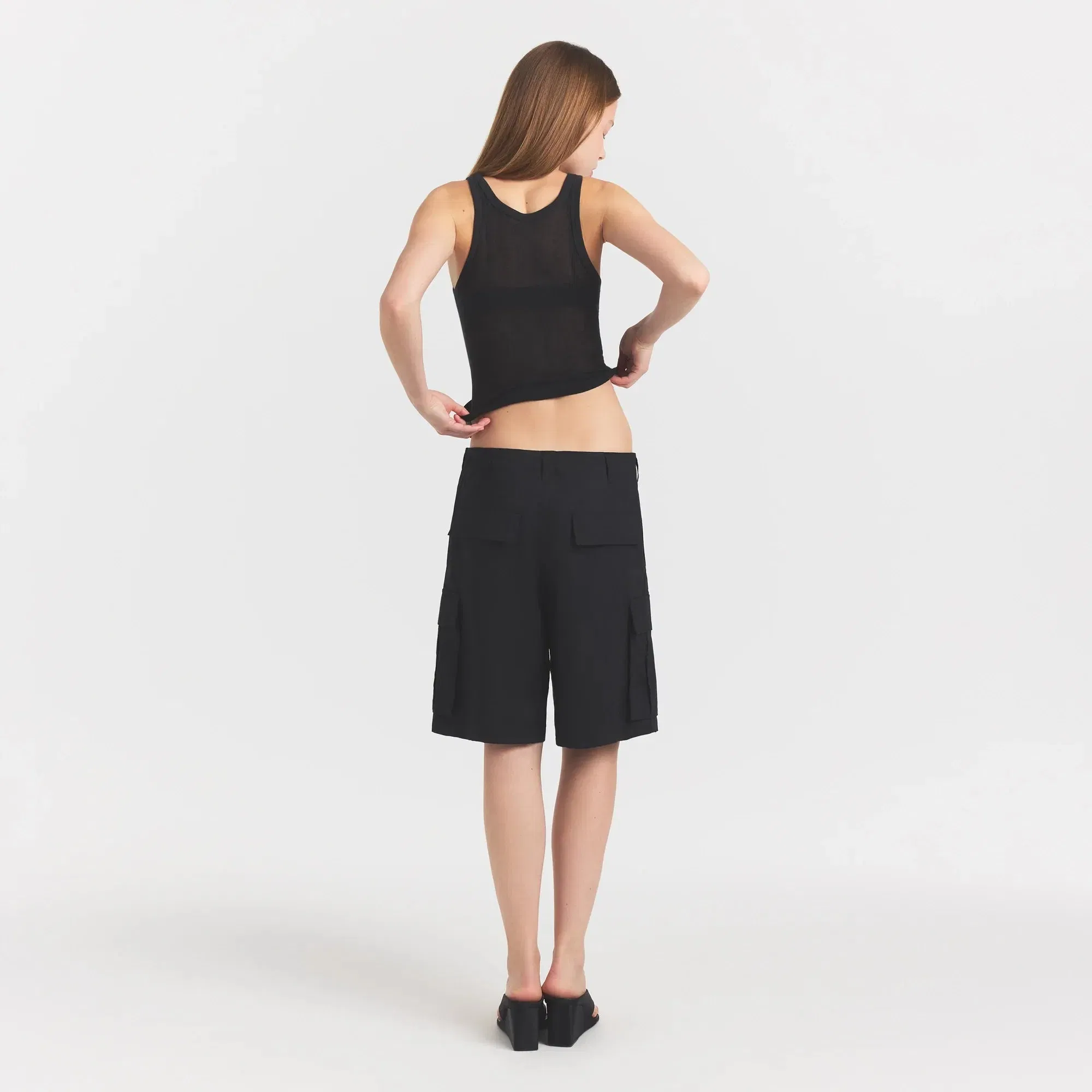 Woven Cotton Oversized Cargo Short