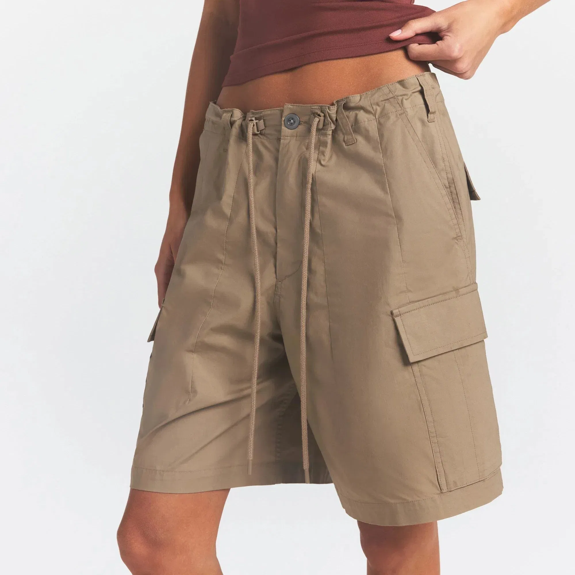 Woven Cotton Oversized Cargo Short