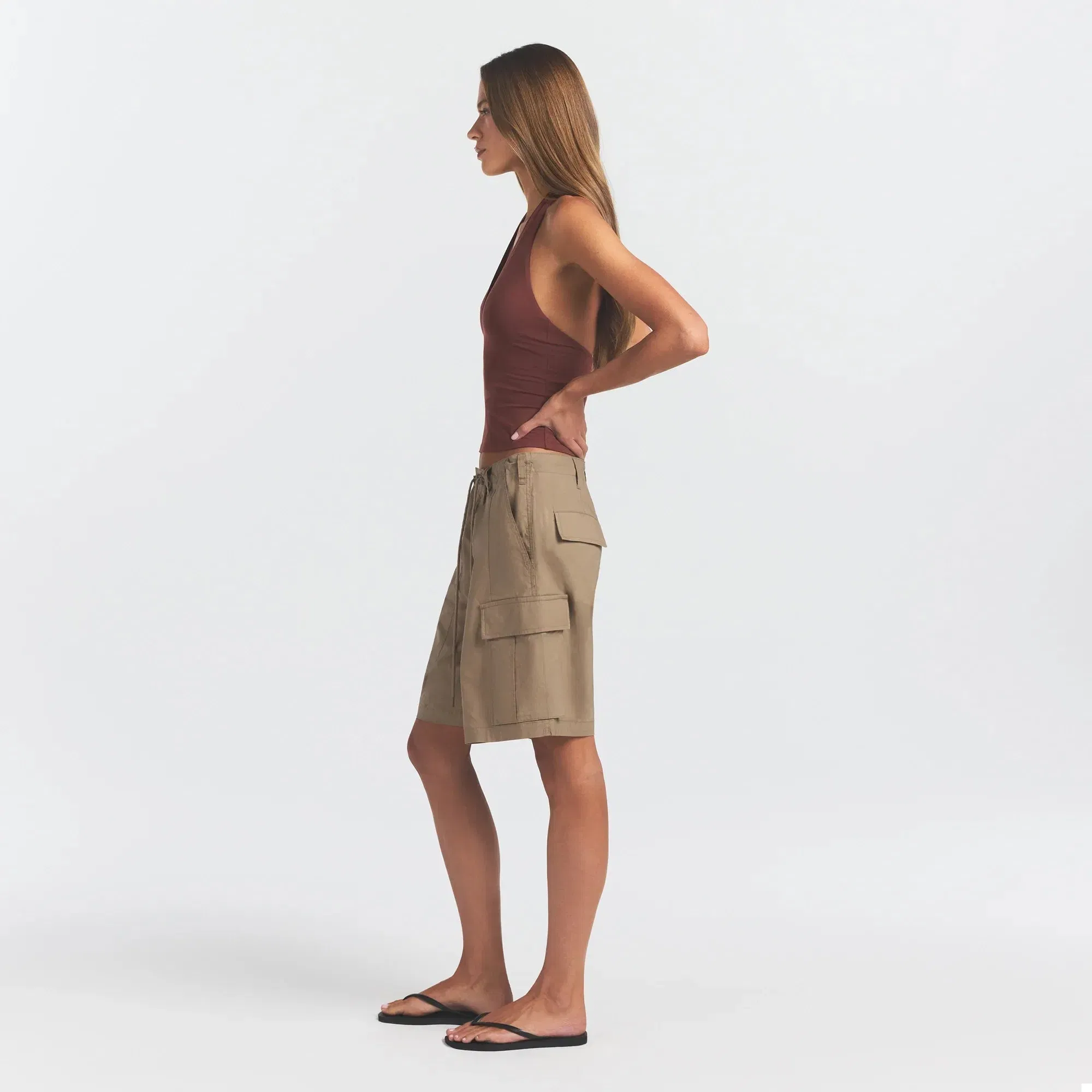 Woven Cotton Oversized Cargo Short
