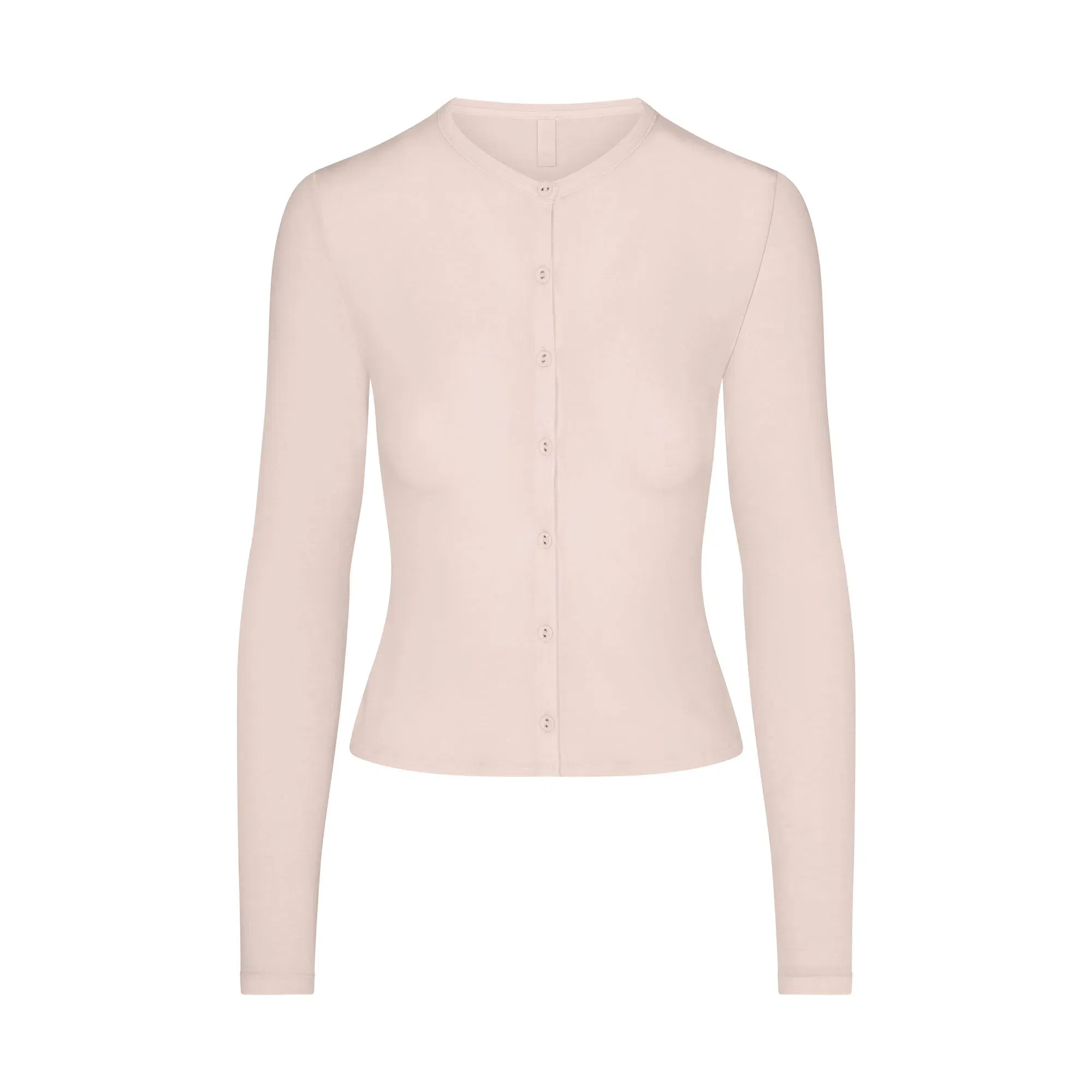 Sheer Modal Cardigan with Covered Buttons