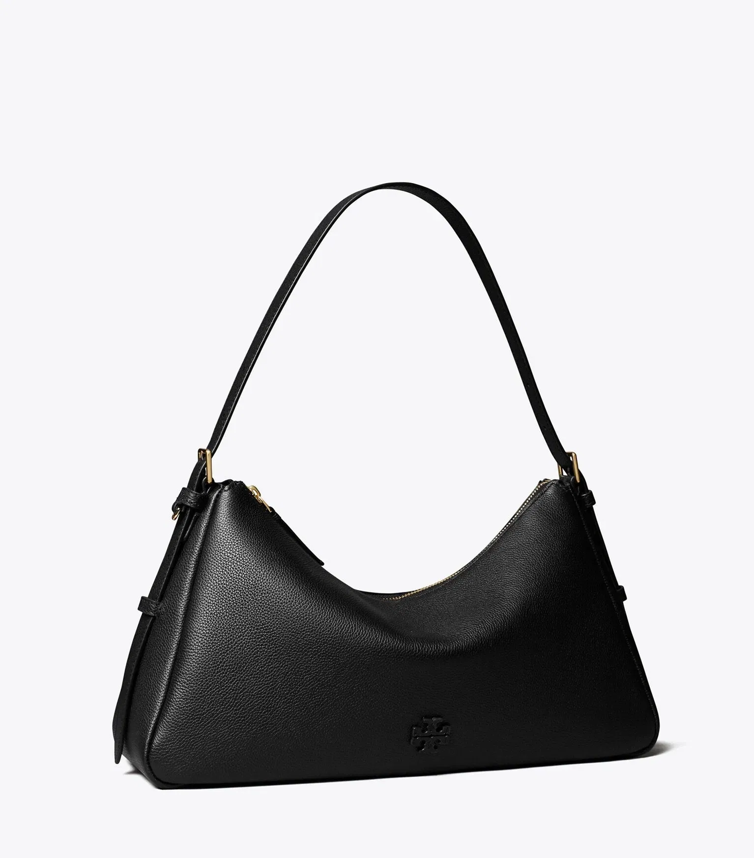 Leather Zip Top Shoulder Bag