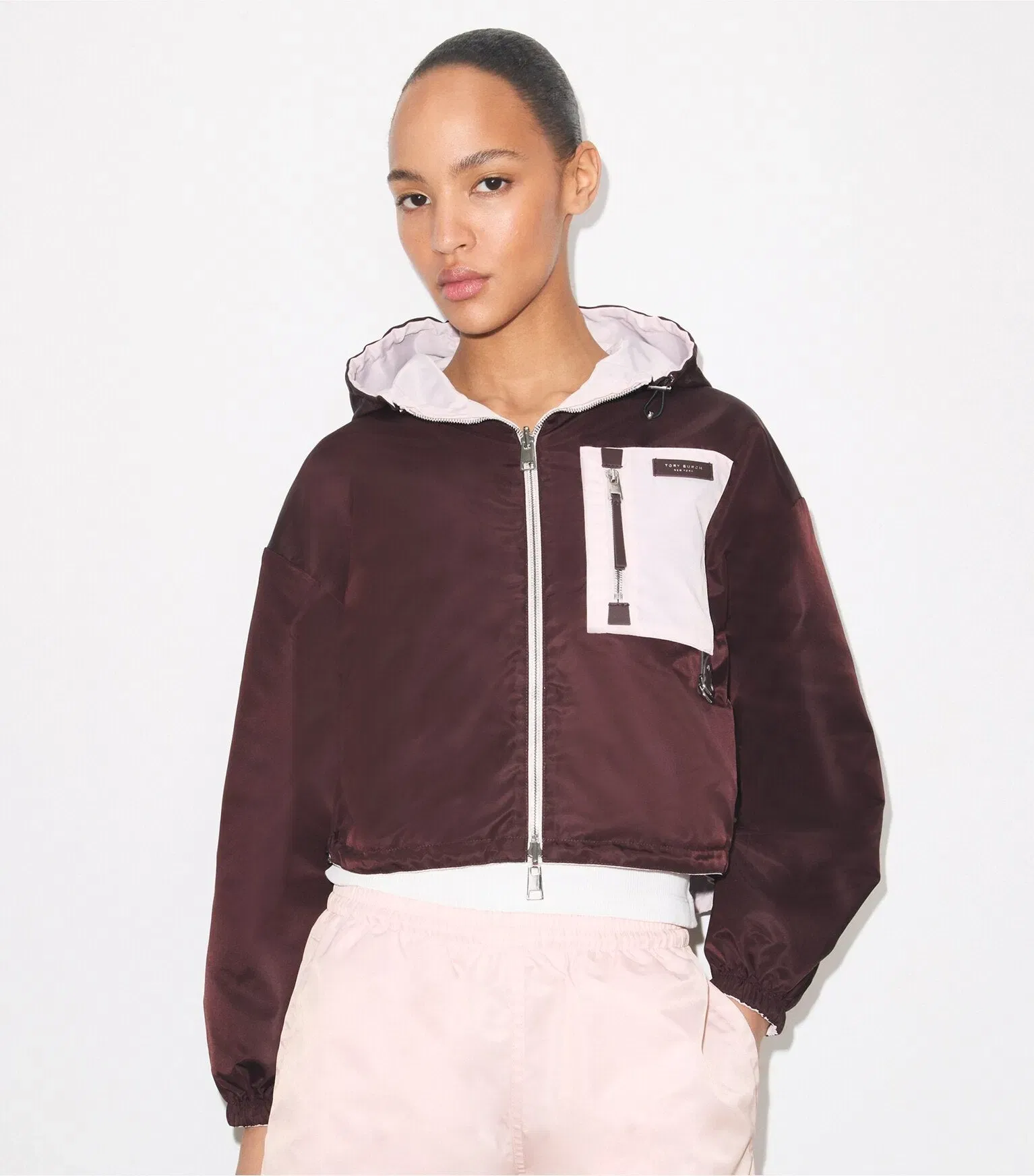 Reversible Cropped Nylon Jacket