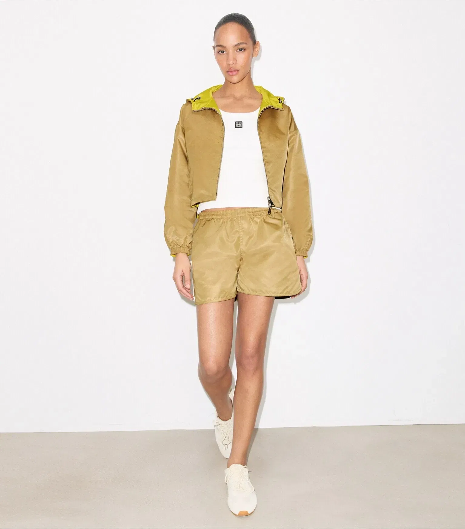 Reversible Cropped Nylon Jacket