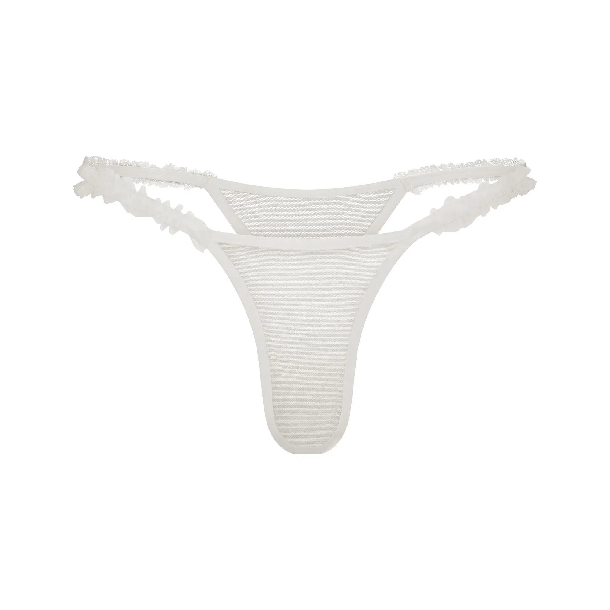 Ultra Fine Mesh Ruffle String Thong