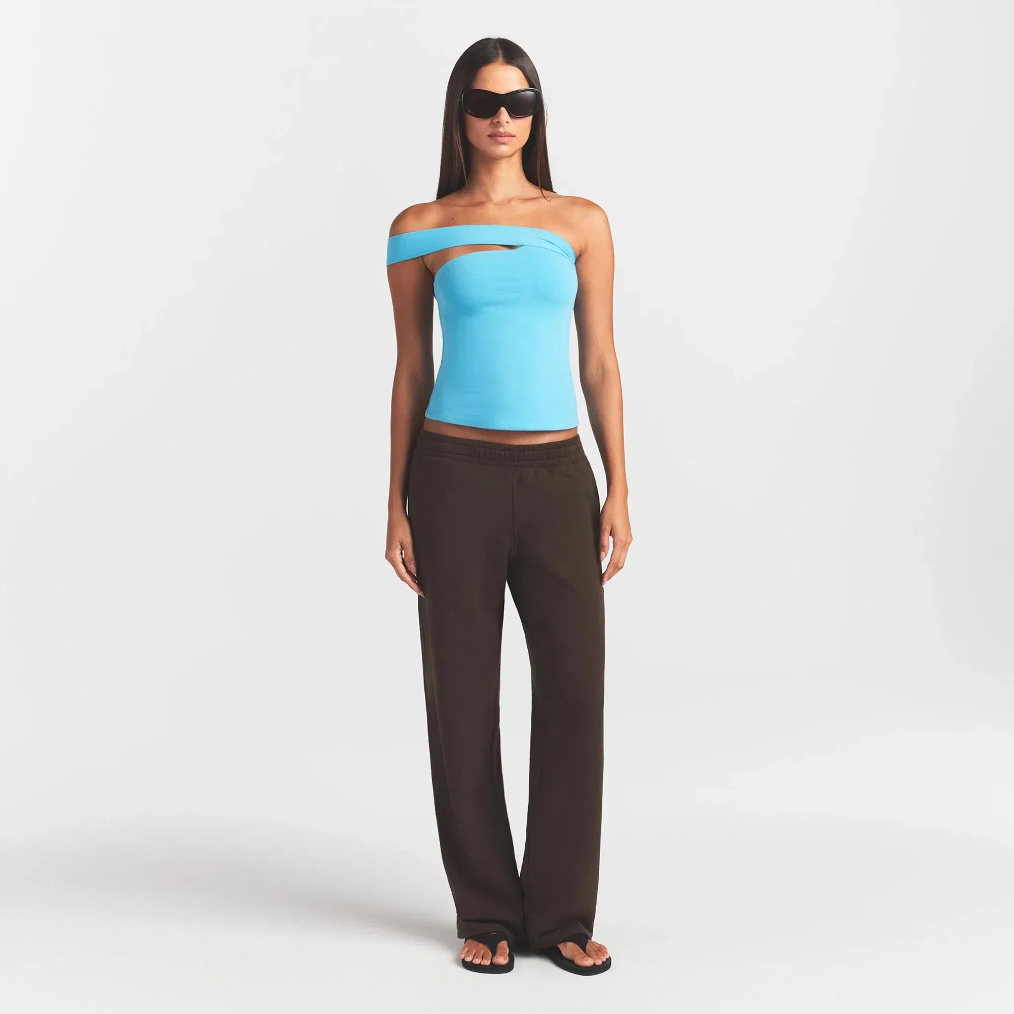 French Terry Straight Leg Pant