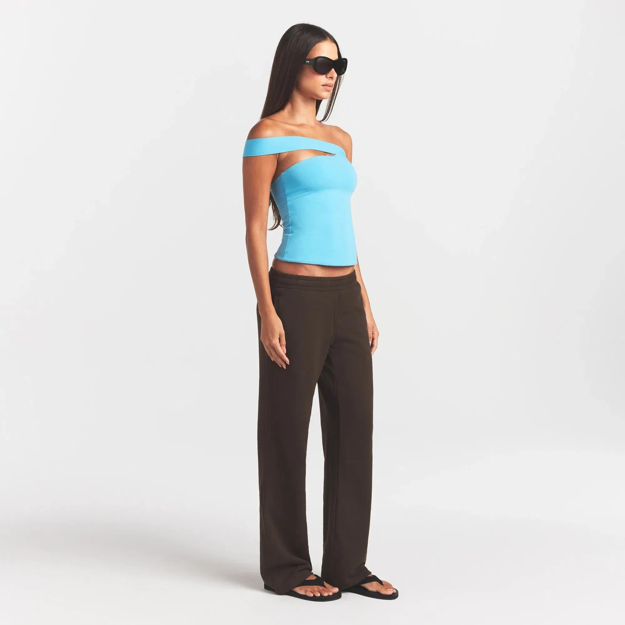 French Terry Straight Leg Pant