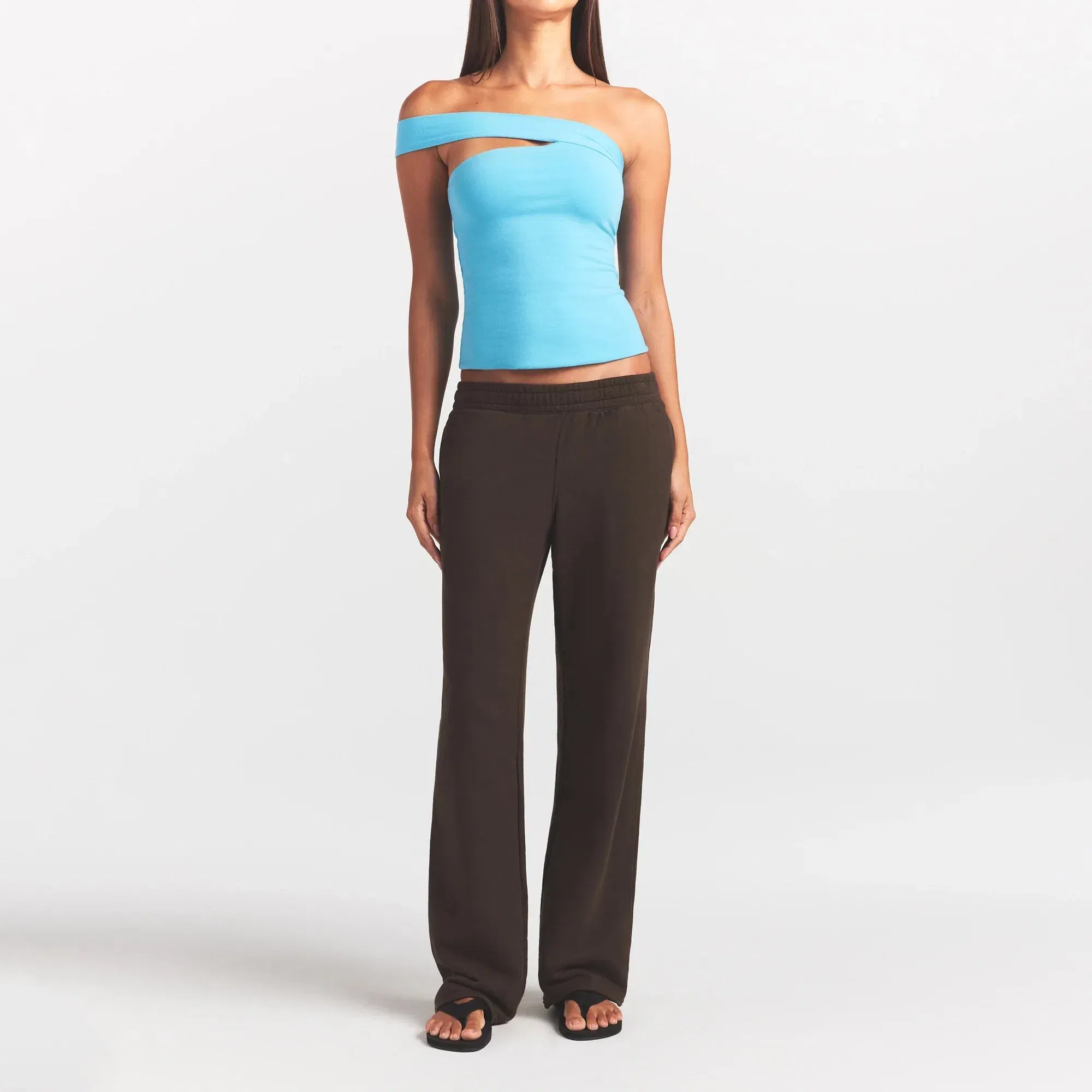 French Terry Straight Leg Pant