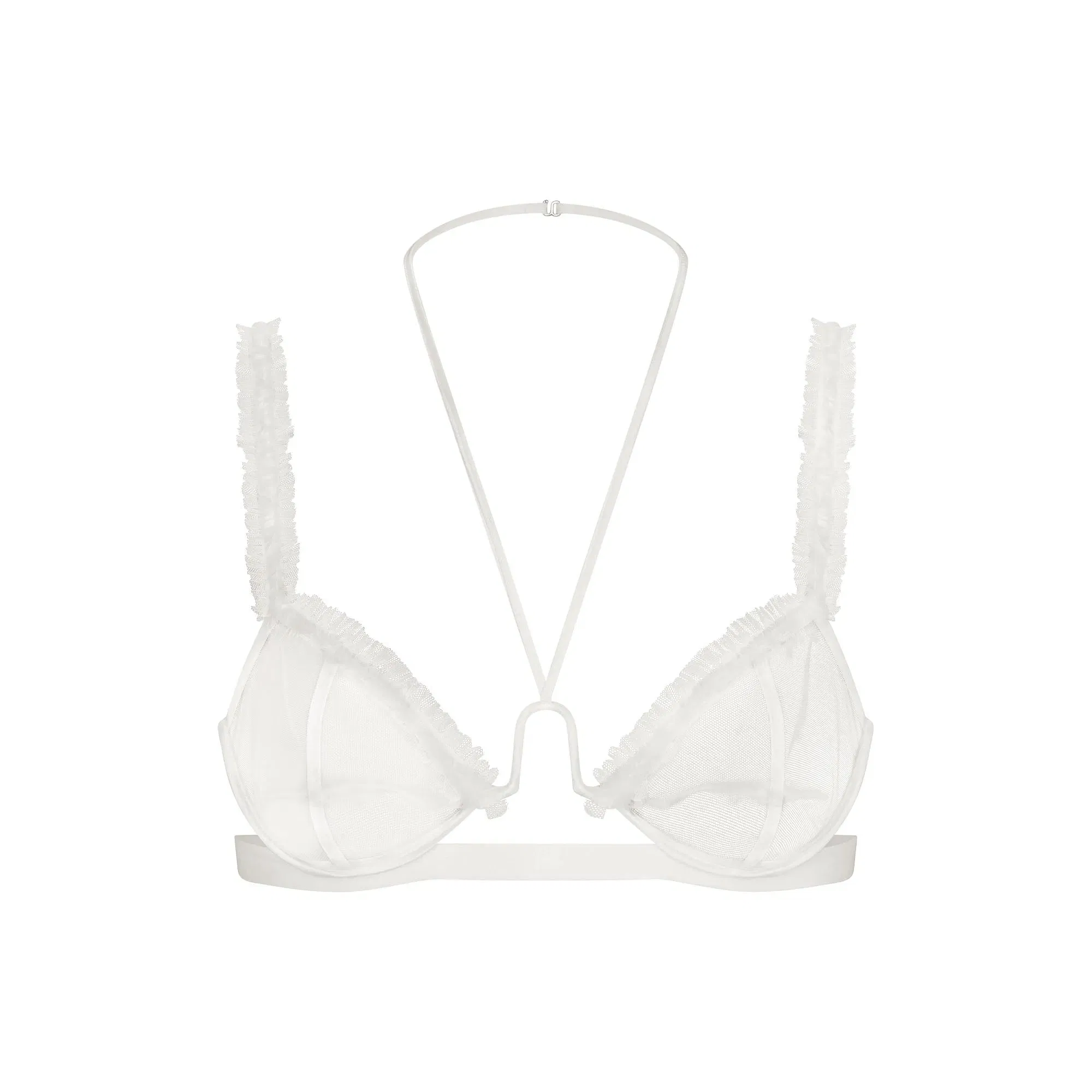 Ultra Fine Mesh Ruffle Bra