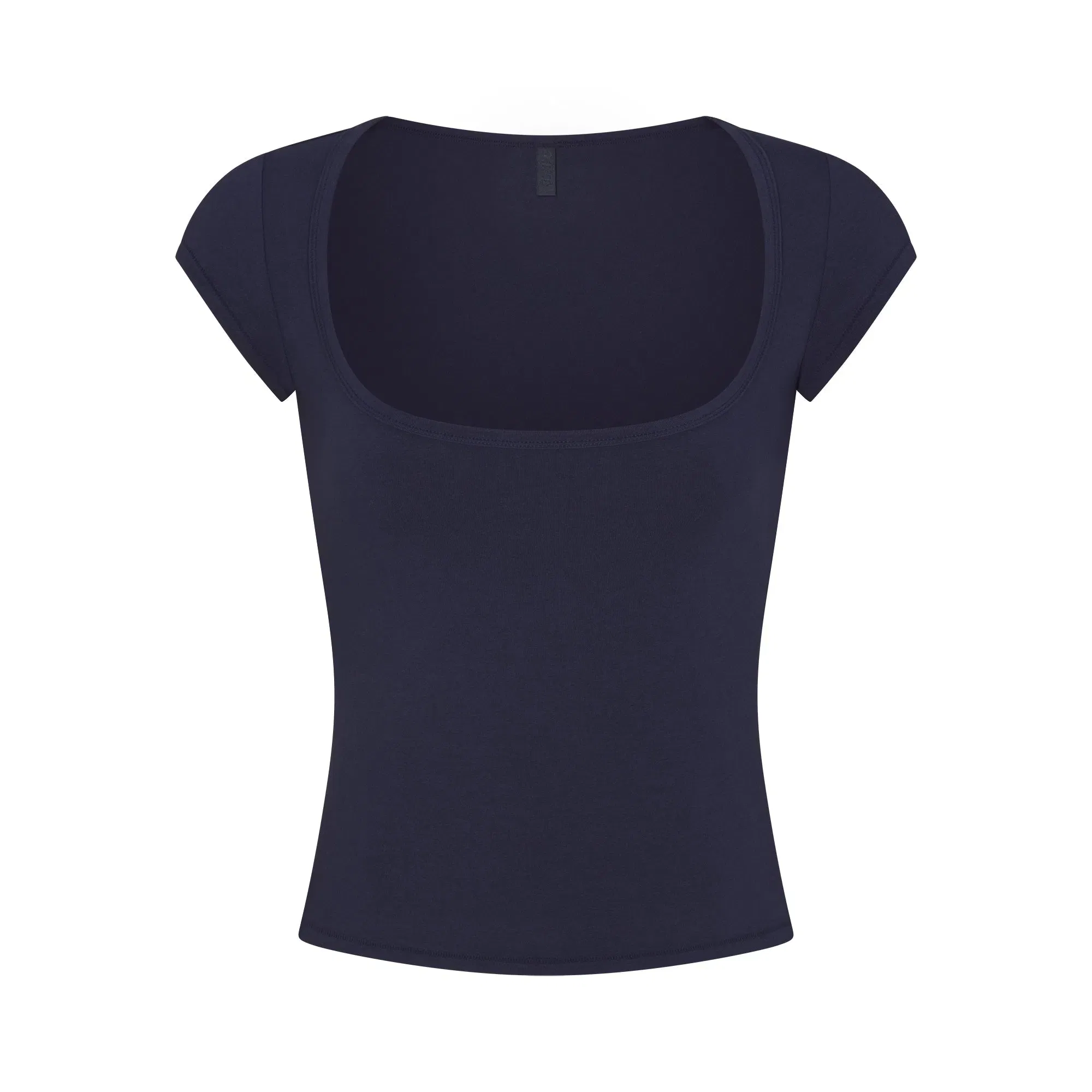 Cotton Jersey Scoop Neck T-shirt