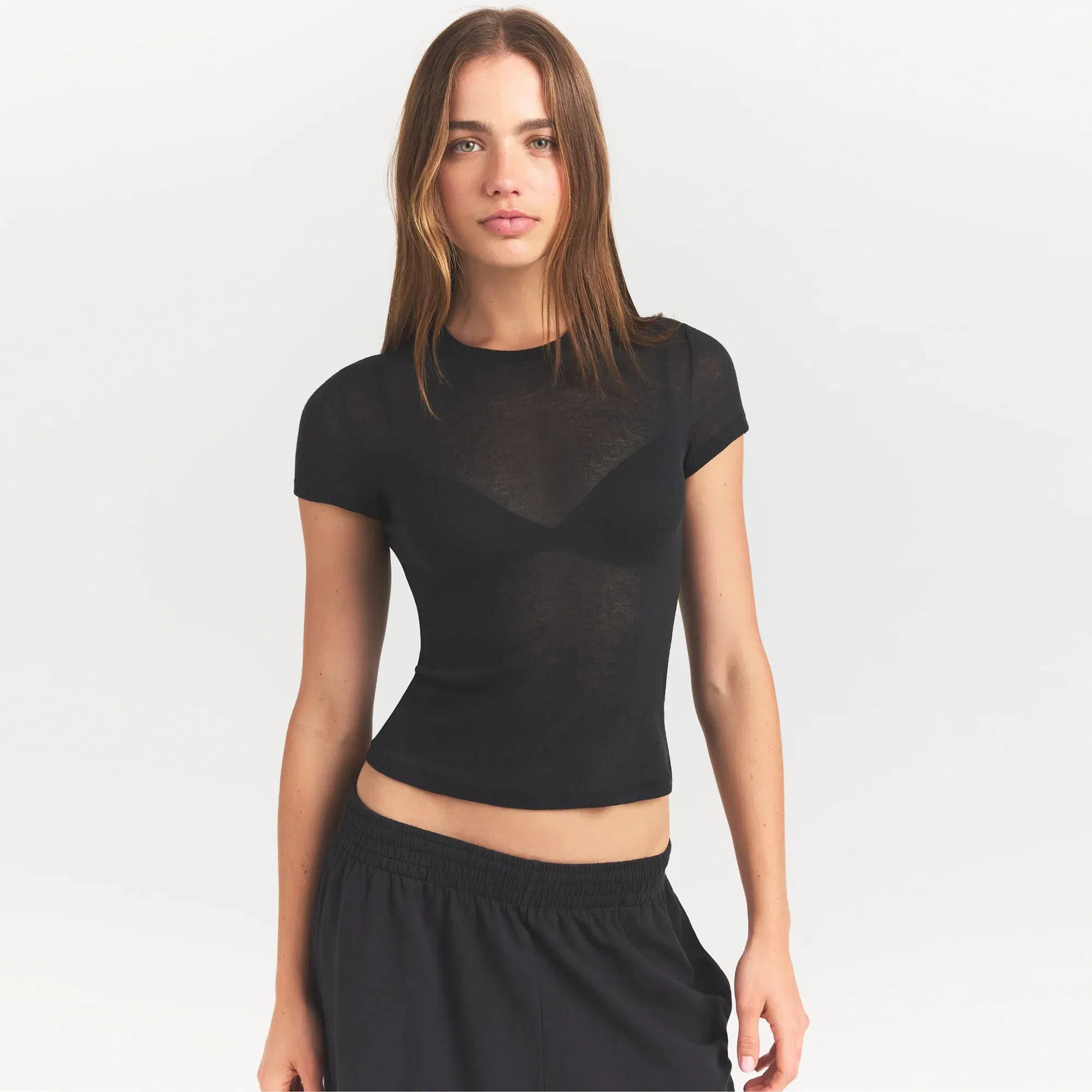 Sheer Rib T-shirt
