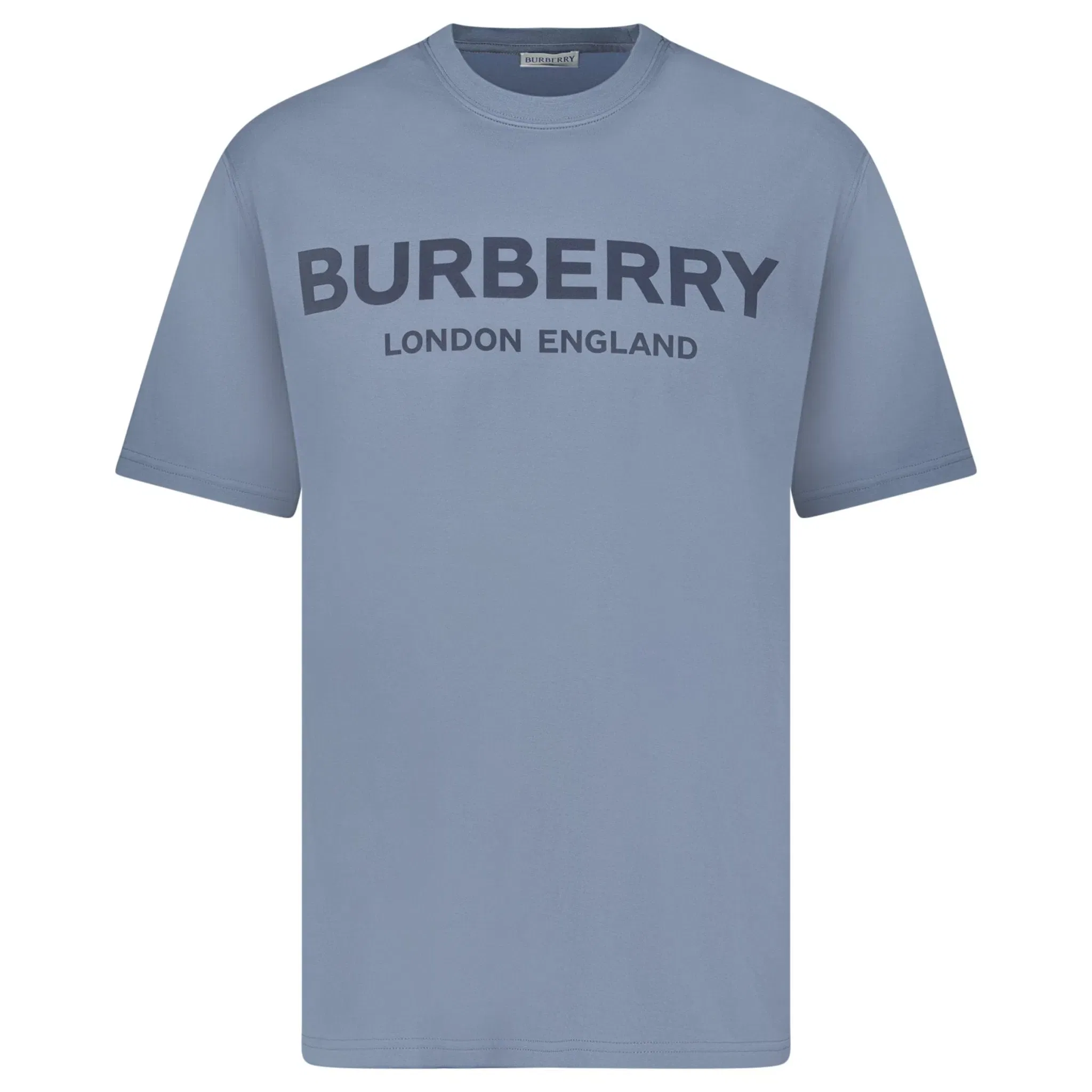 Burberry 'Ellison' Logo Print T-Shirt Carbon Blue