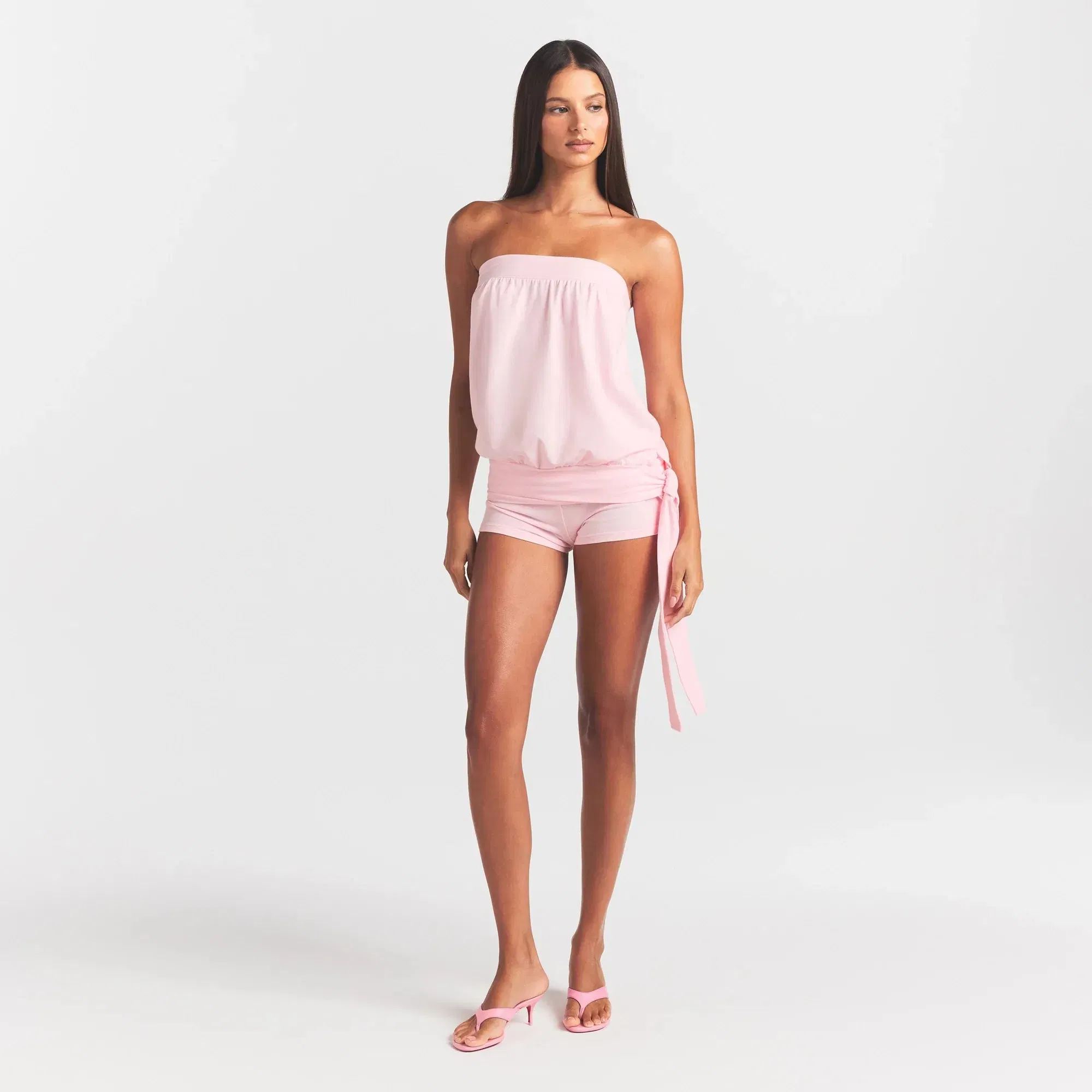 Cotton Jersey Tie Side Tube Top