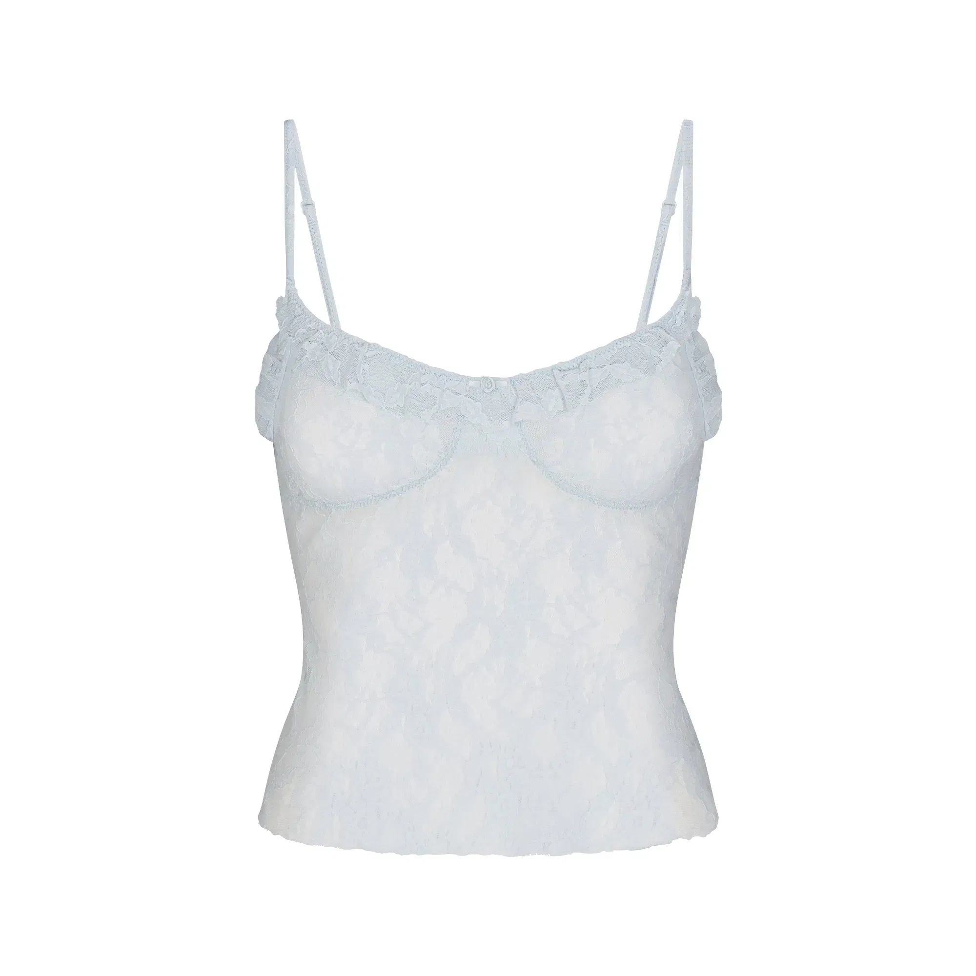 Stretch Lace Ruffle Cami