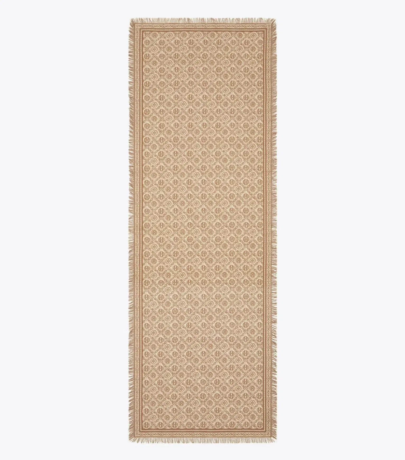 T Monogram Floral Oblong Scarf