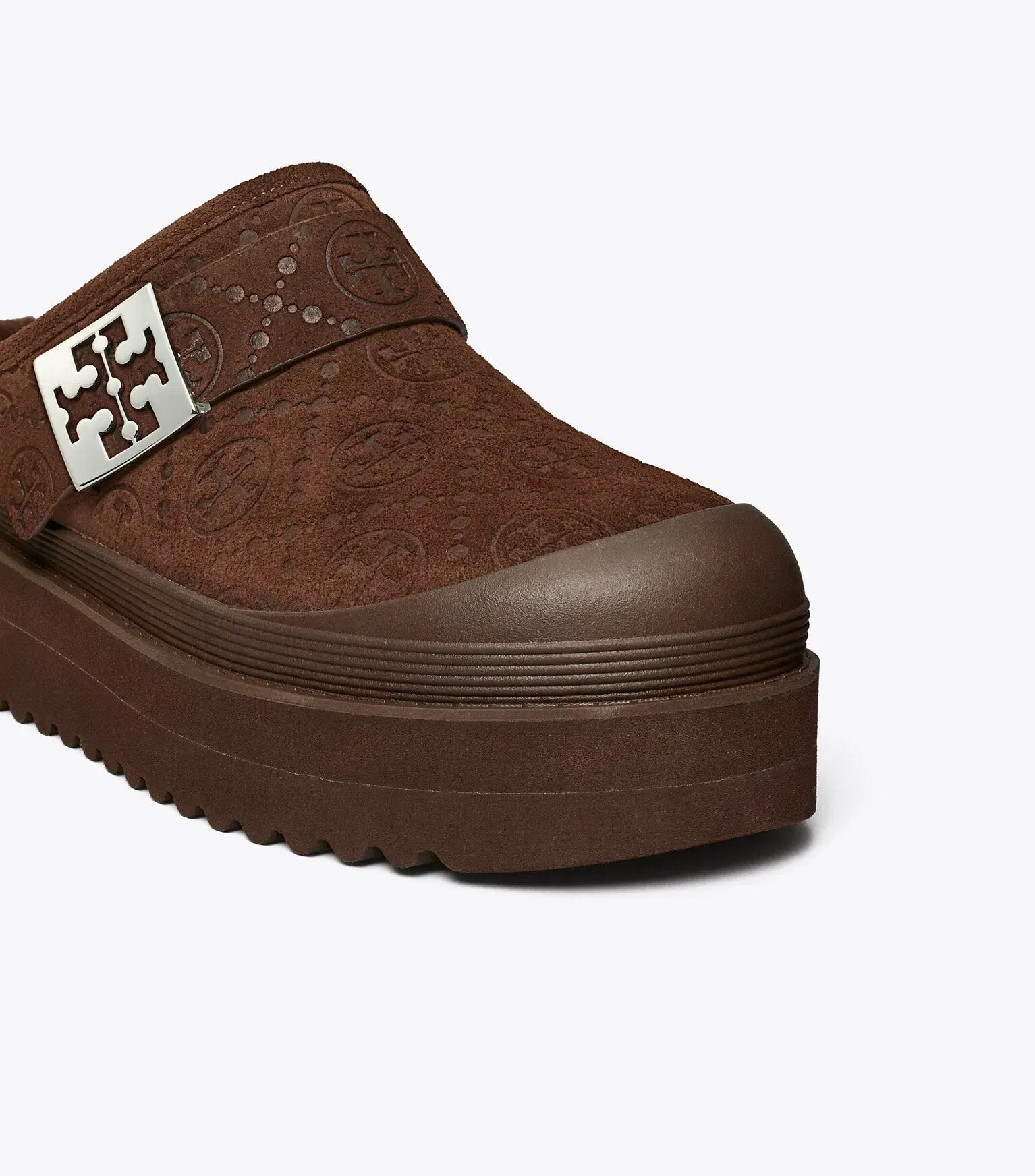 T Monogram Mellow Shearling Platform Mule
