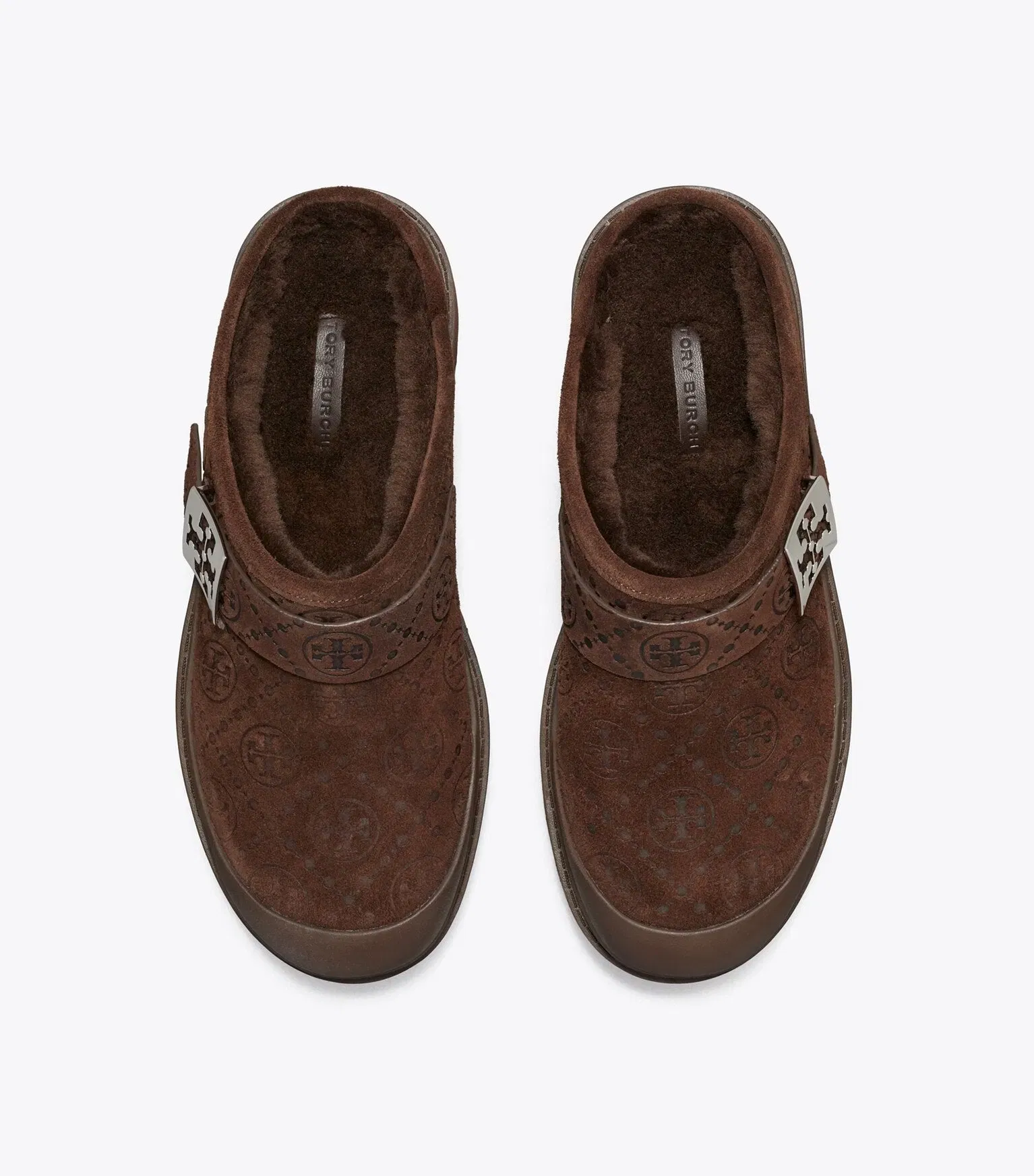 T Monogram Mellow Shearling Platform Mule