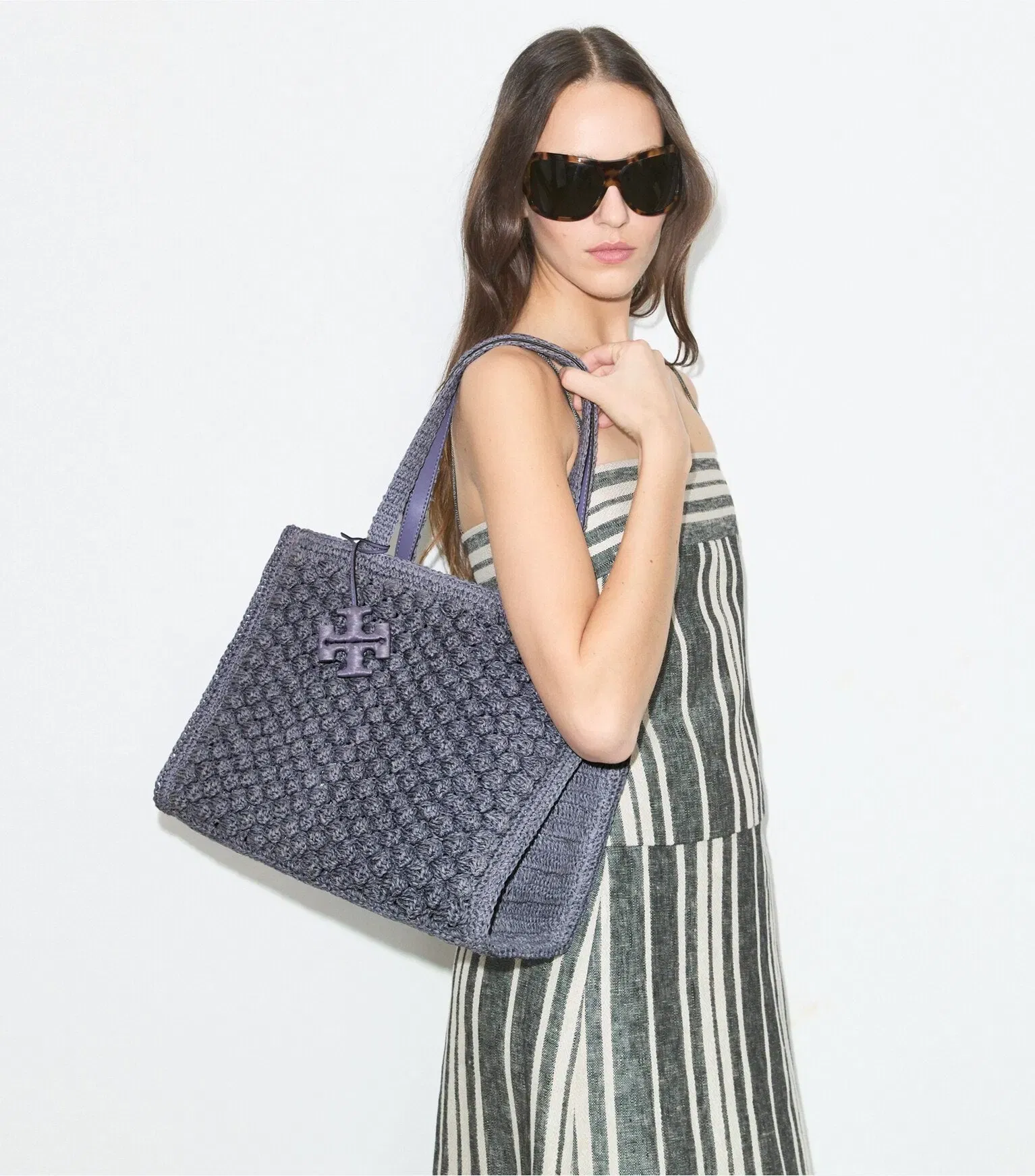 Small Ella Hand-Crocheted Popcorn Tote
