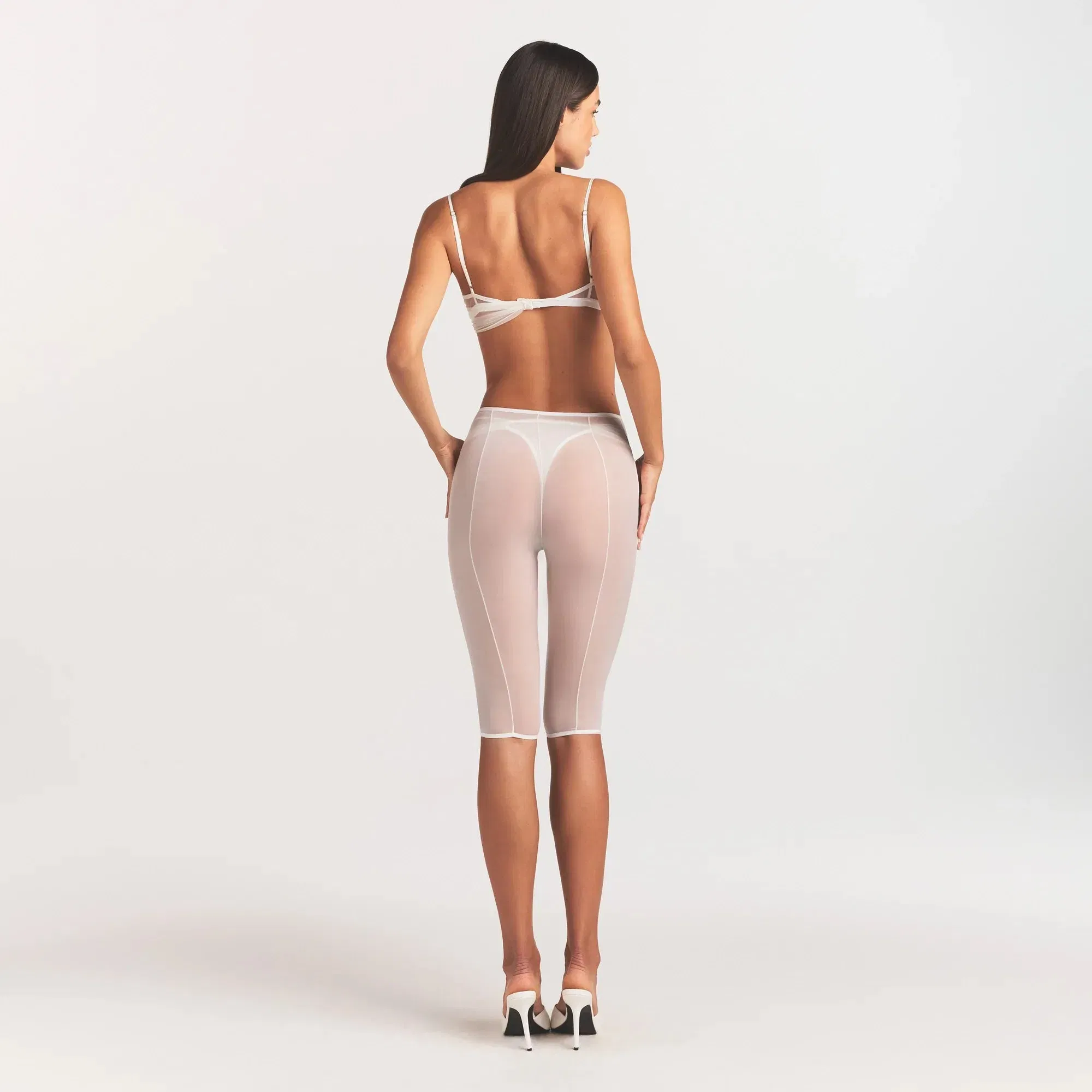 Ultra Fine Mesh Draped Capri