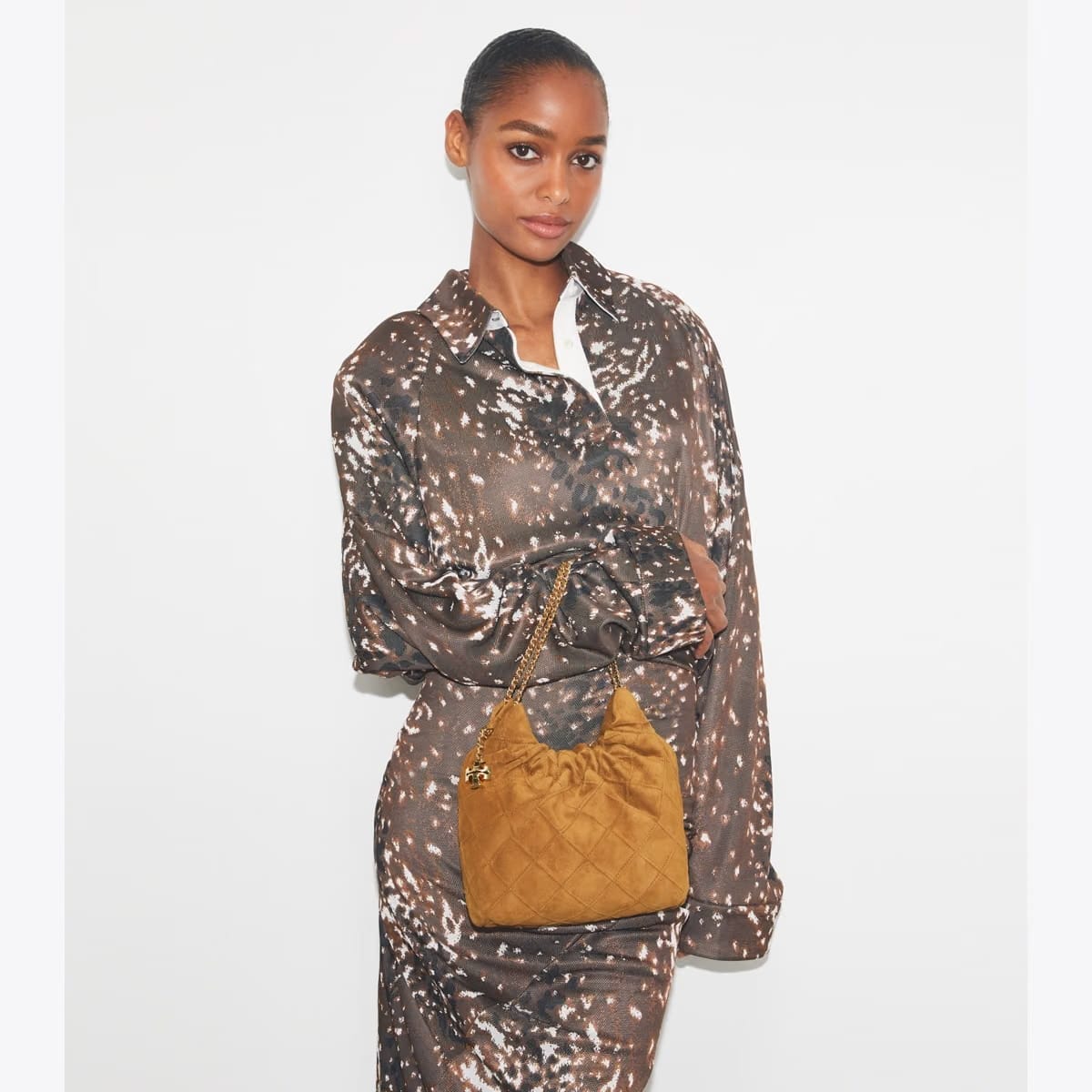 Mini Fleming Soft Suede Hobo Bag