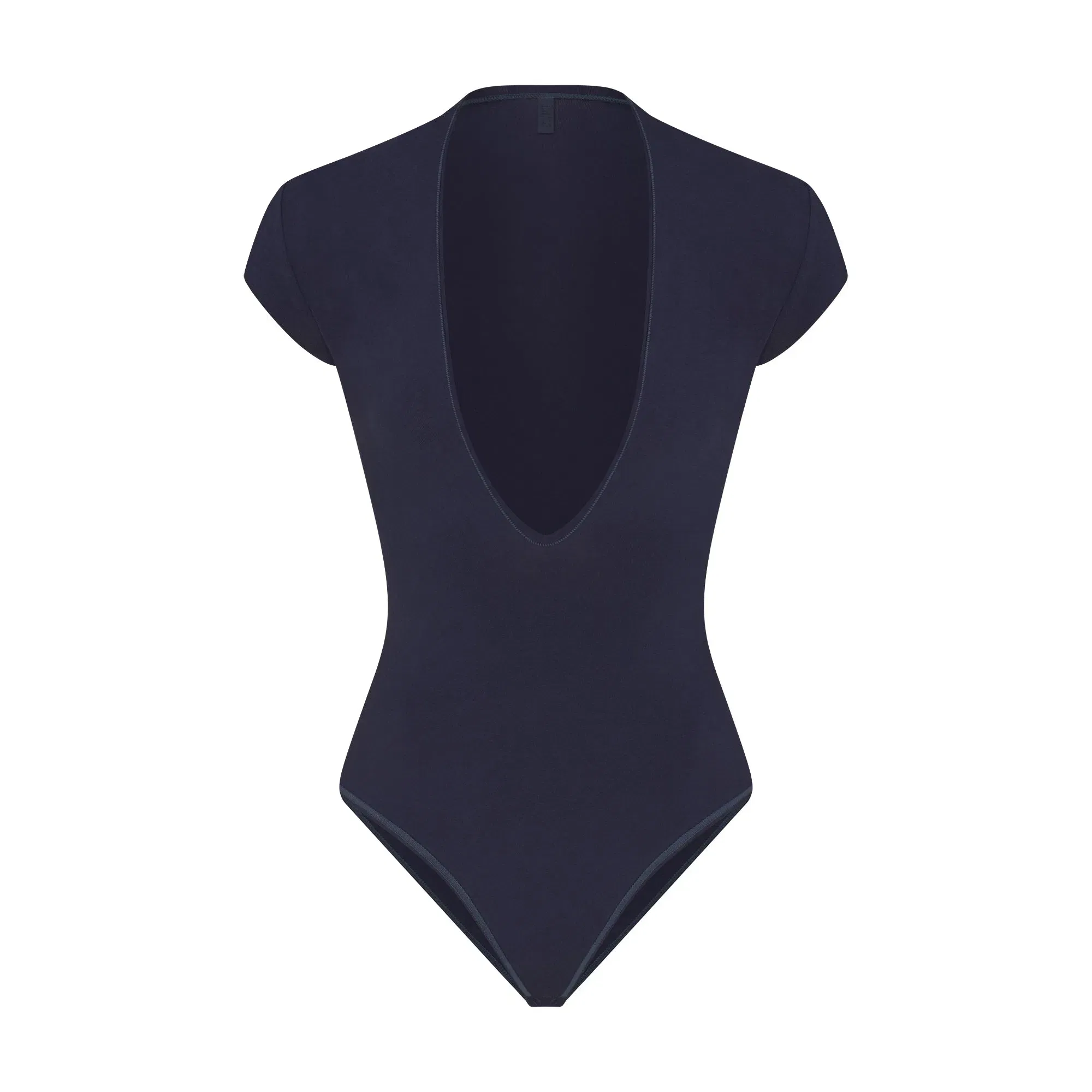 Cotton Jersey Deep Plunge Bodysuit