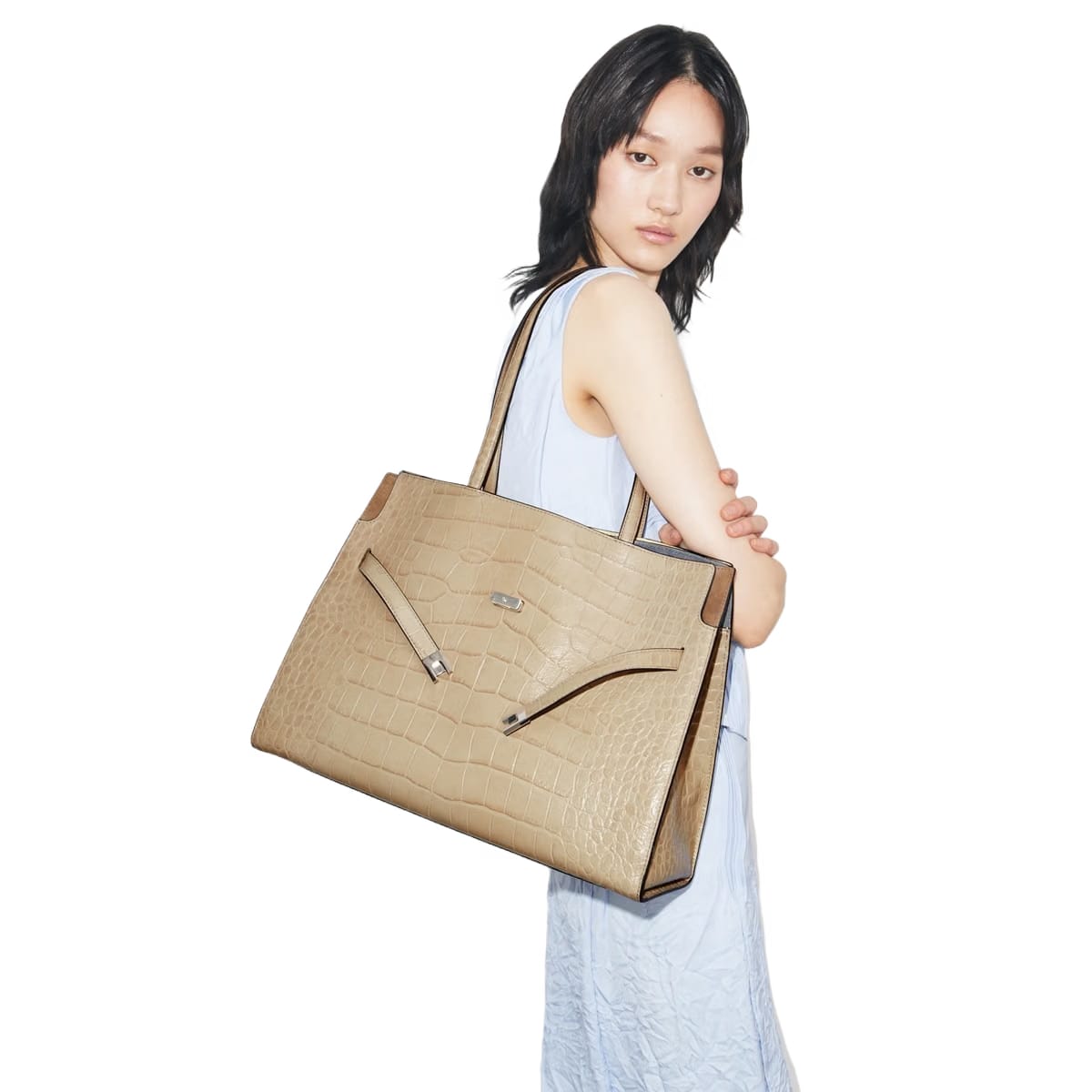 Lee Radziwill Embossed Tote