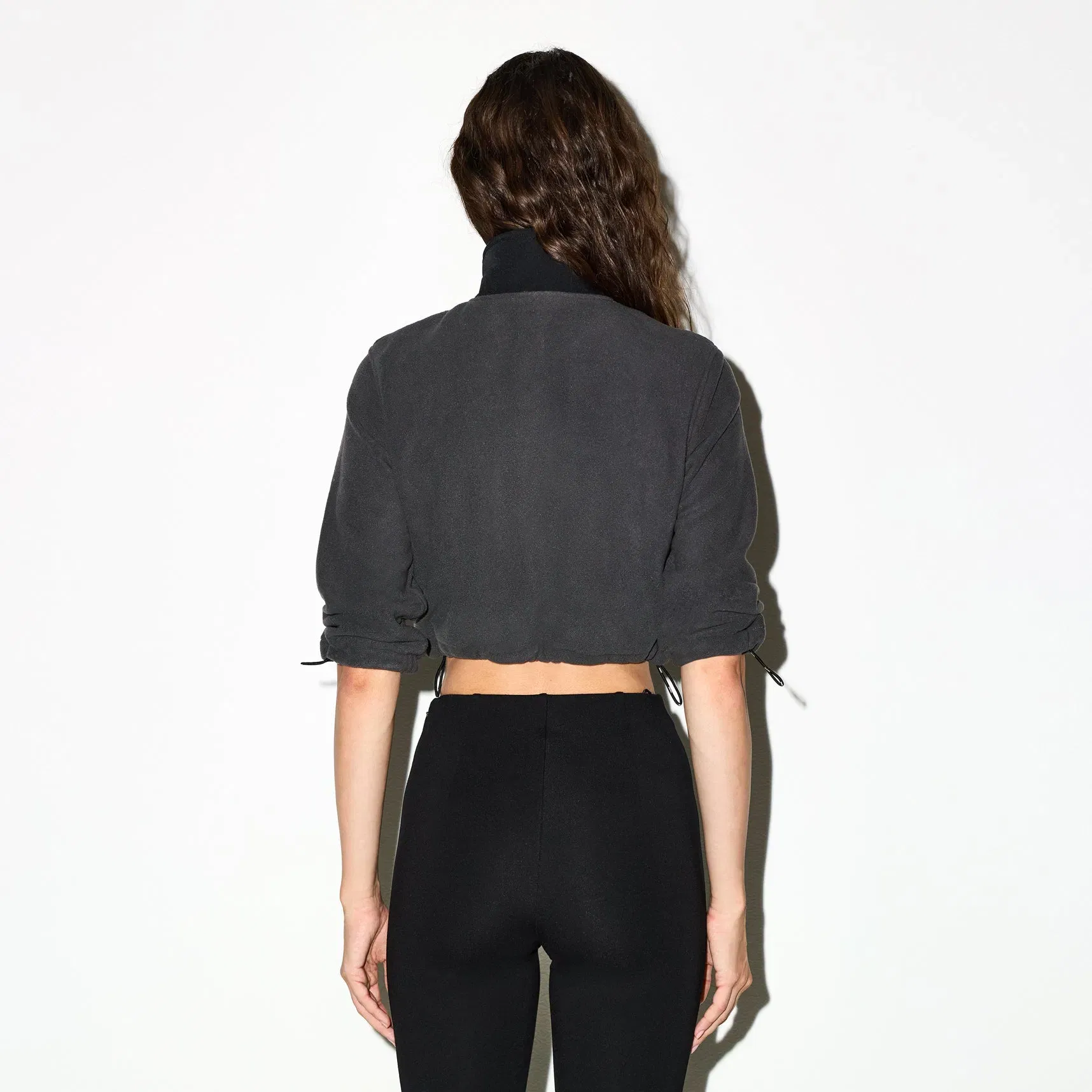 Outdoor Fleece Cropped 3/4 Sleeve Jacket
