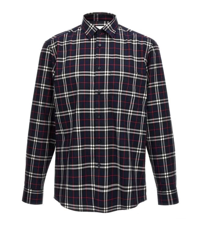 Burberry Navy Check Shirt