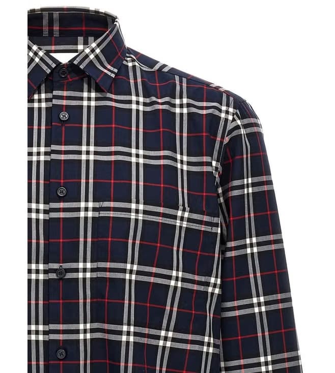 Burberry Navy Check Shirt