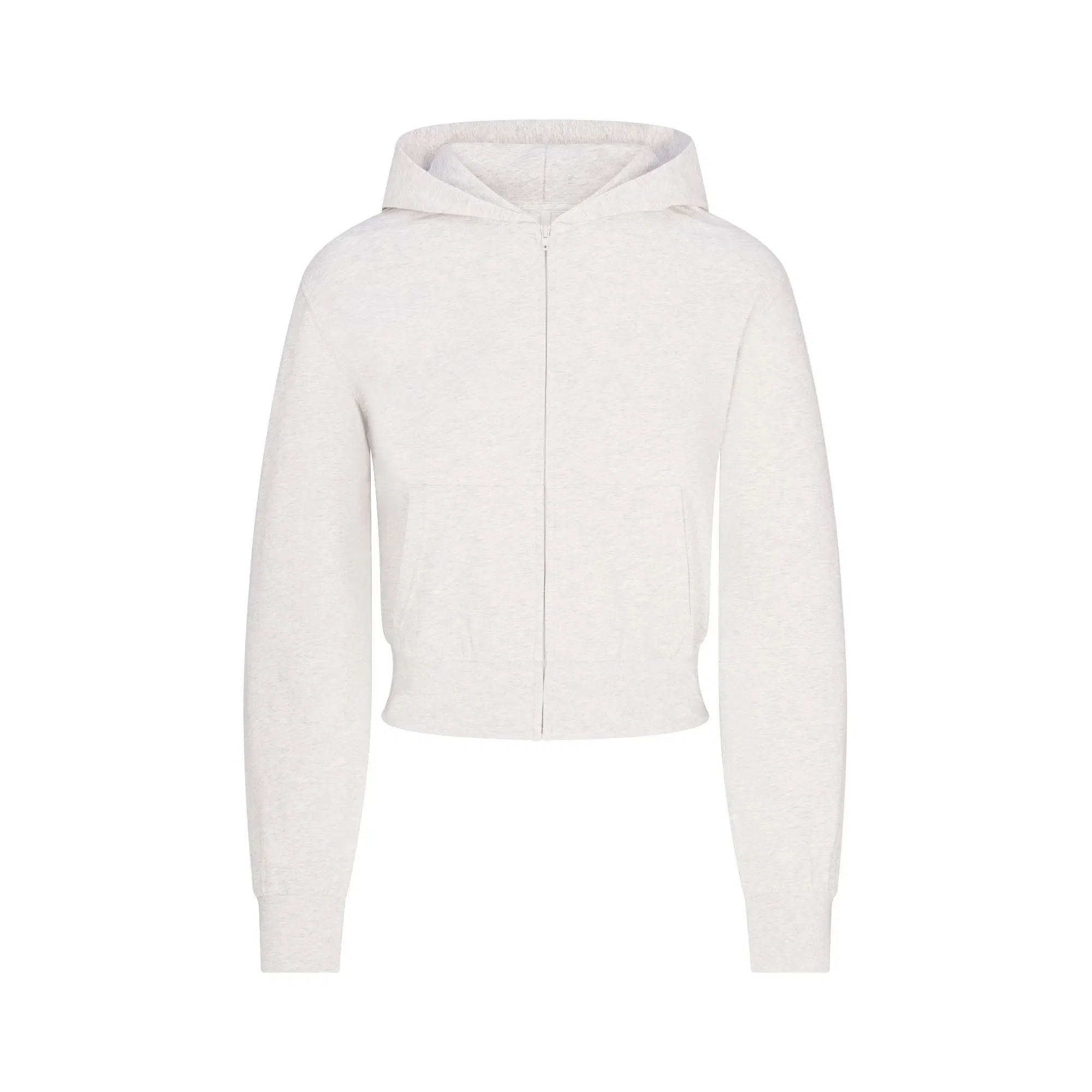 Cotton Jersey Zip Up Hoodie