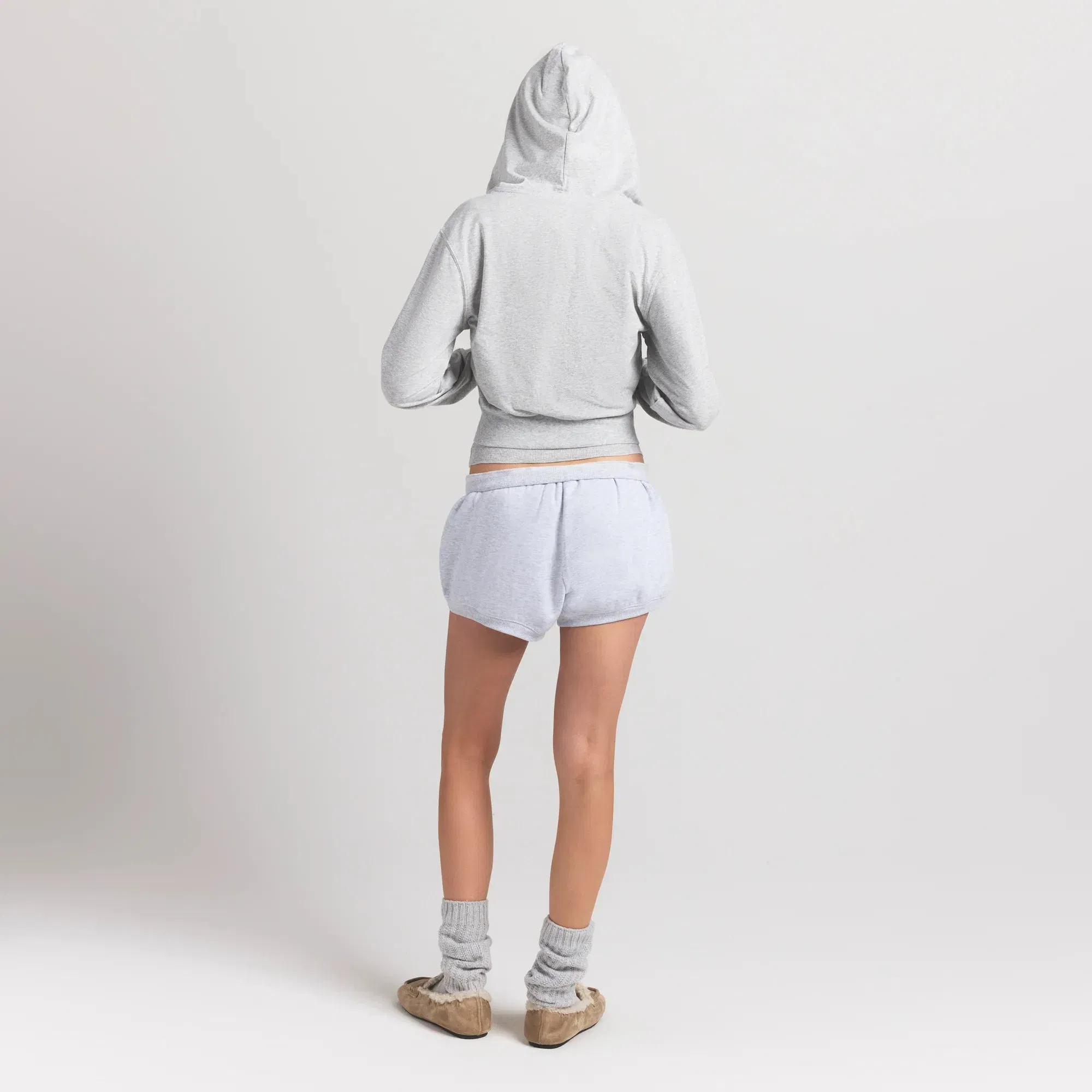 Cotton Jersey Zip Up Hoodie