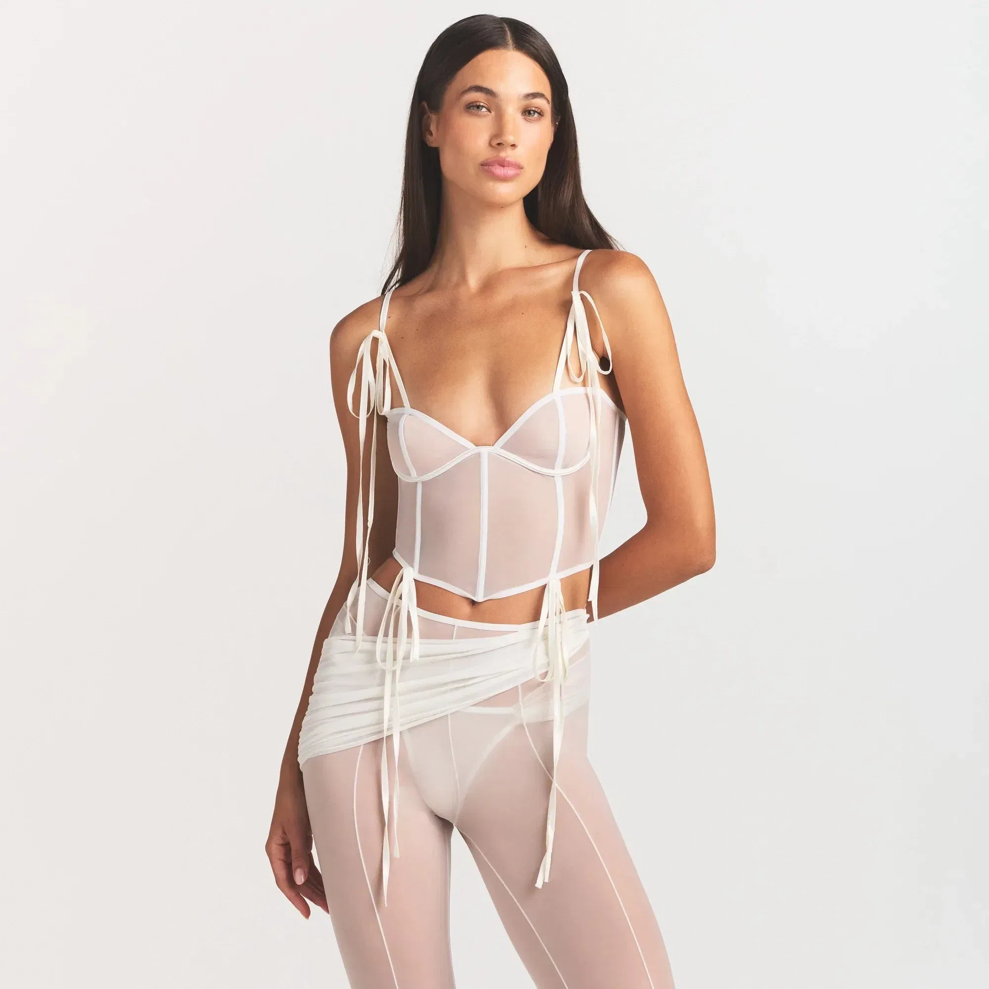 Ultra Fine Mesh Bow Corset