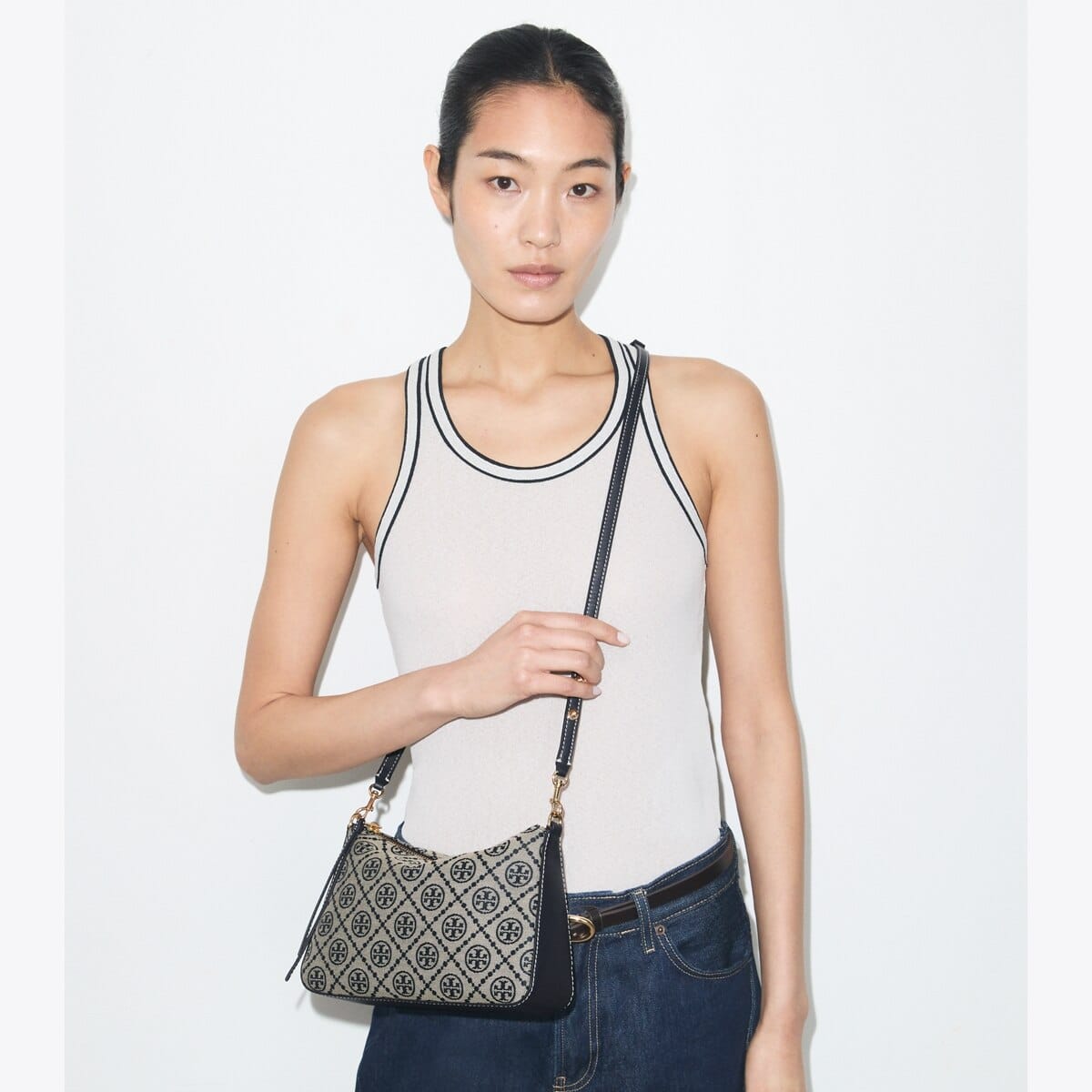 T Monogram Small Perry Shoulder Bag