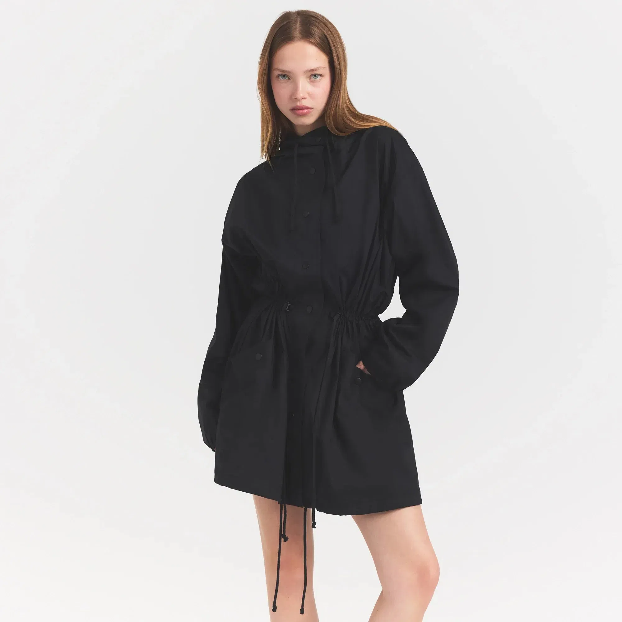 Woven Cotton Oversized Anorak