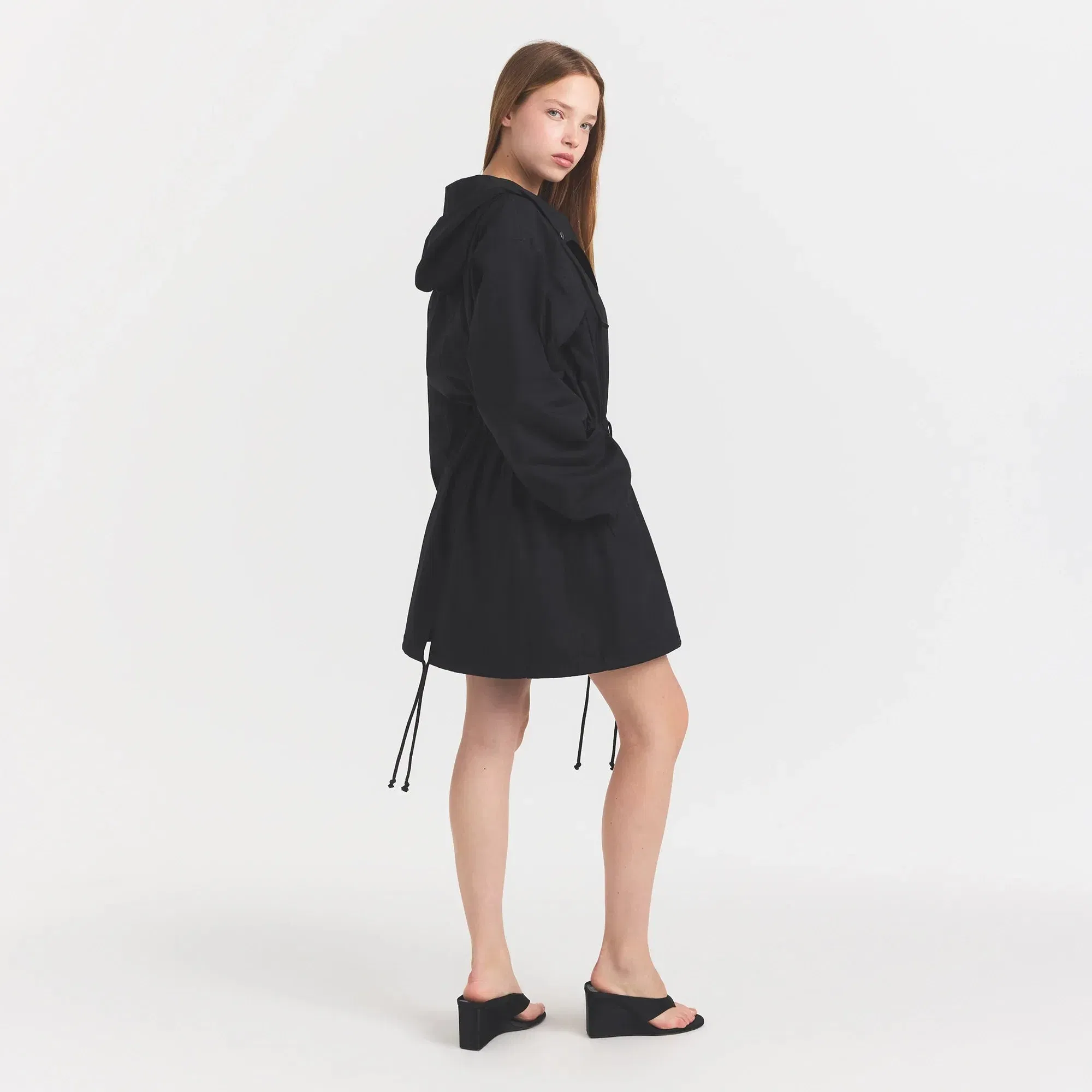 Woven Cotton Oversized Anorak