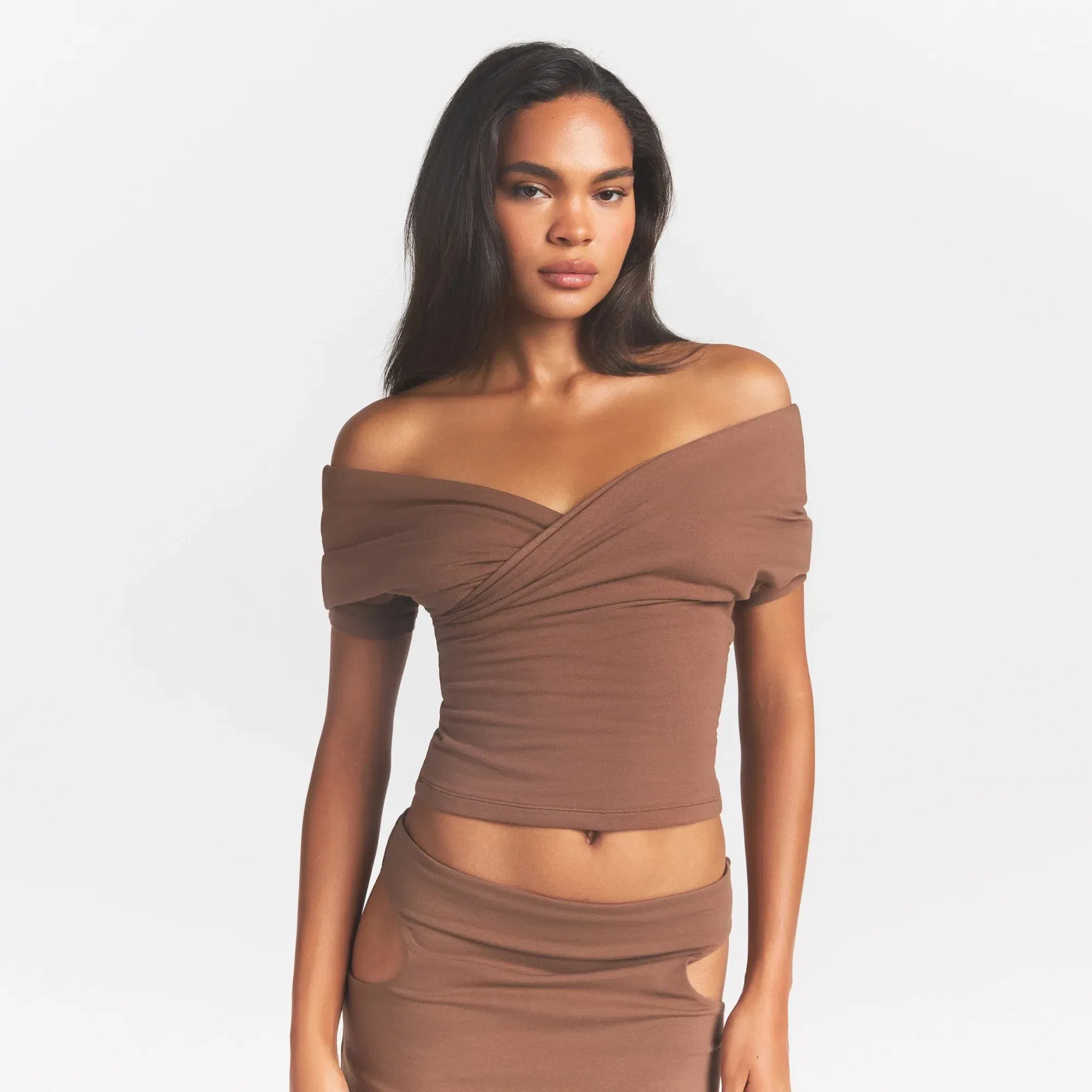 Cotton Jersey Wrap Top