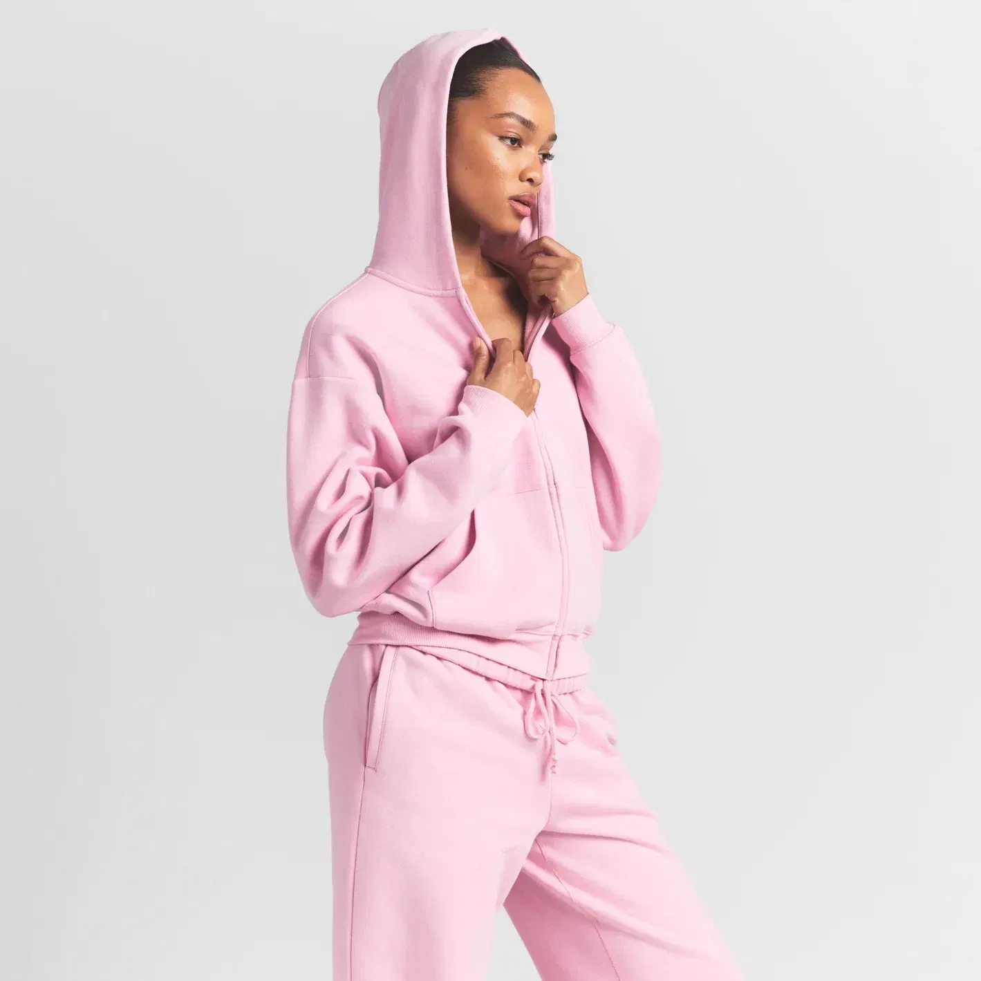 Cotton Fleece Classic Zip Up Hoodie