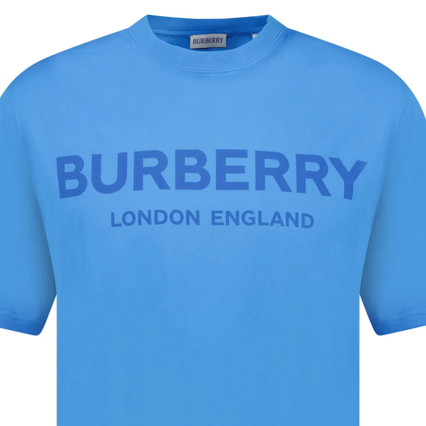Burberry 'Ellison' Logo Print T-Shirt Blue