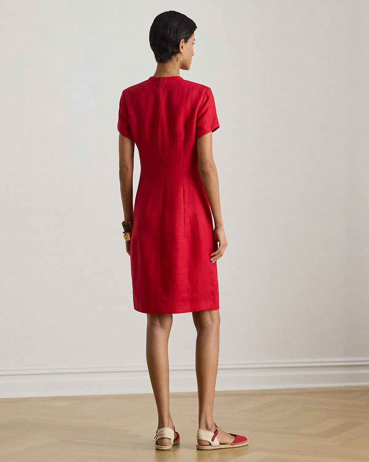 Ralph Lauren Linen Herringbone Shift Dress