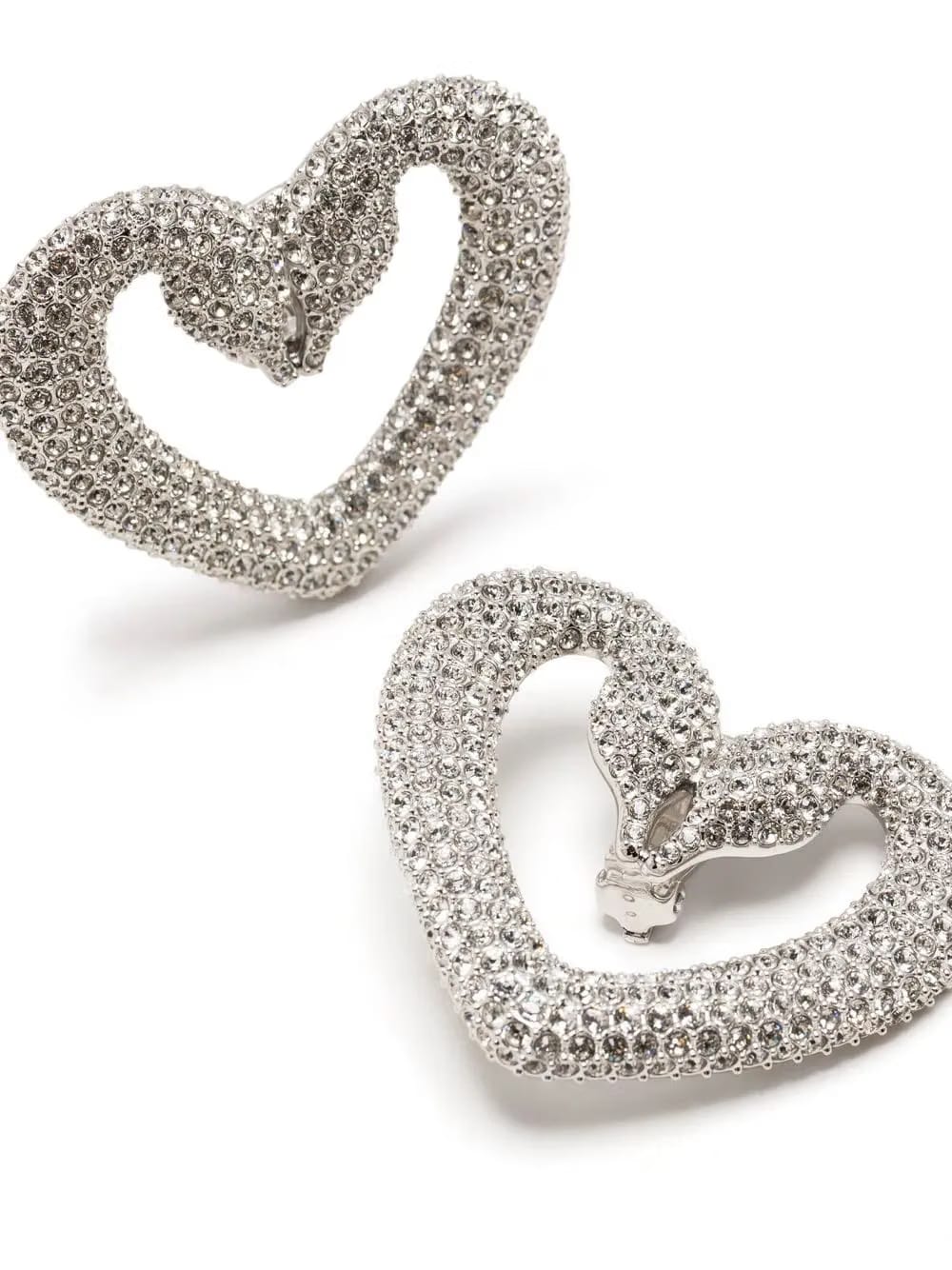Una crystal-embellished clip earrings