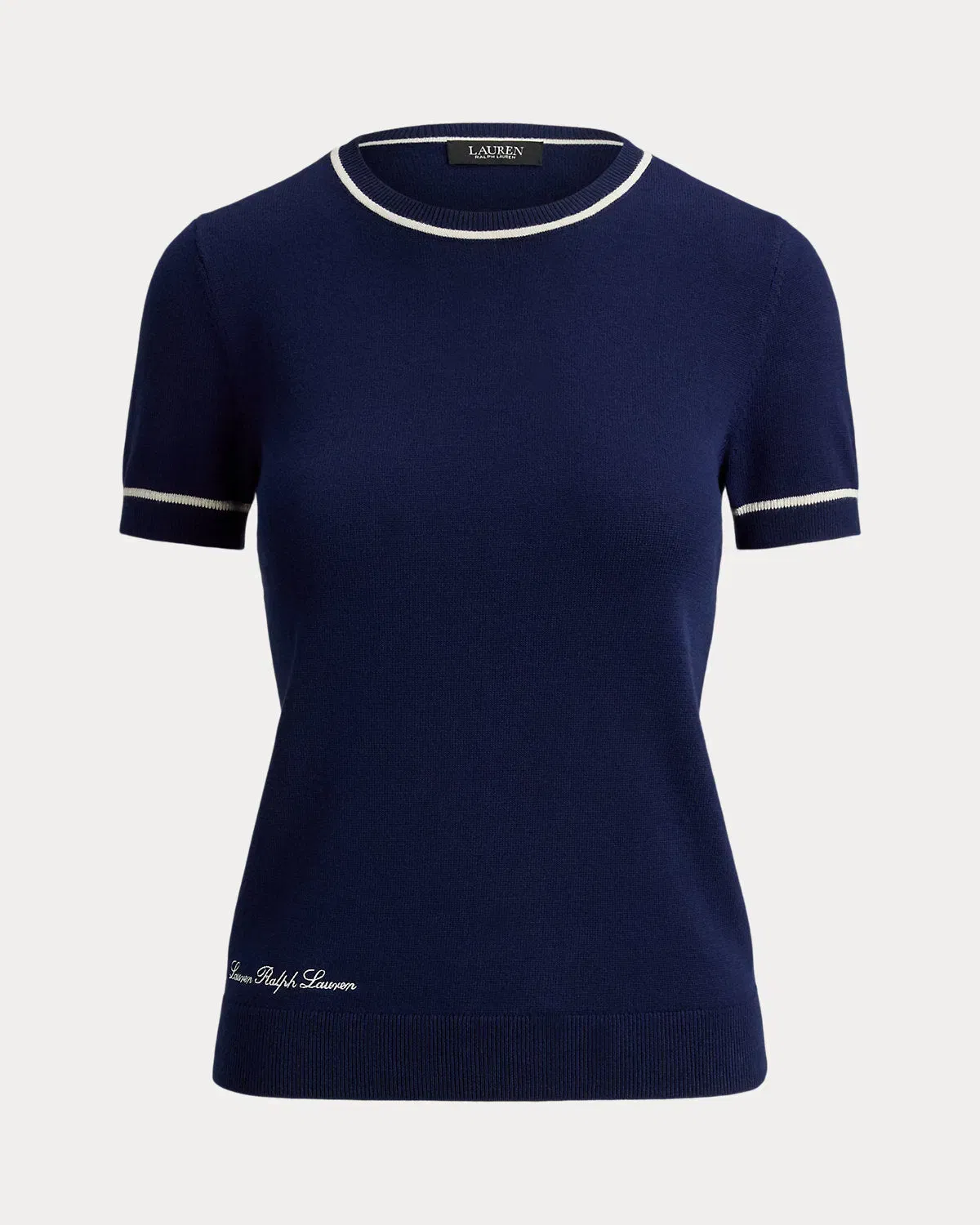 Ralph Lauren TwoTone ShortSleeve Sweater