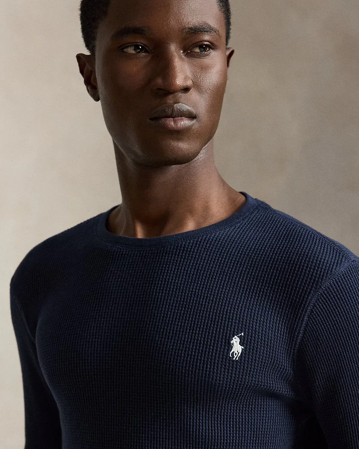 Ralph Lauren WaffleKnit Cotton Crewneck