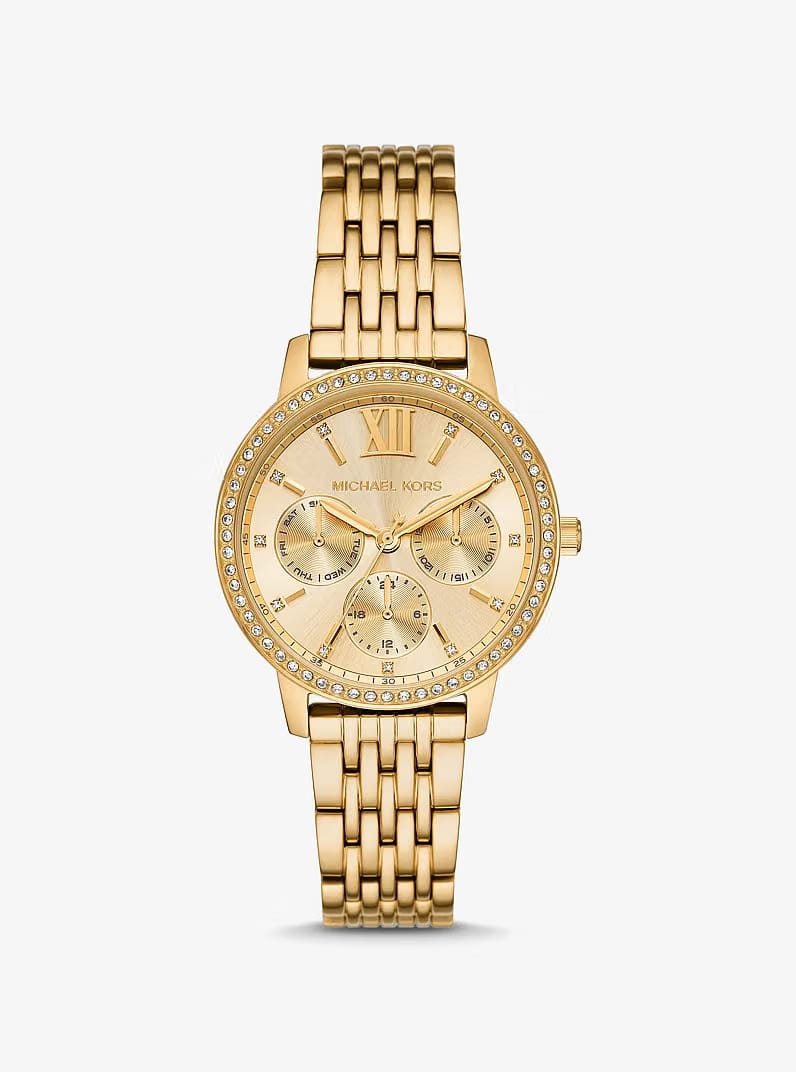 Michael Kors Melissa Pav Gold-Tone Watch