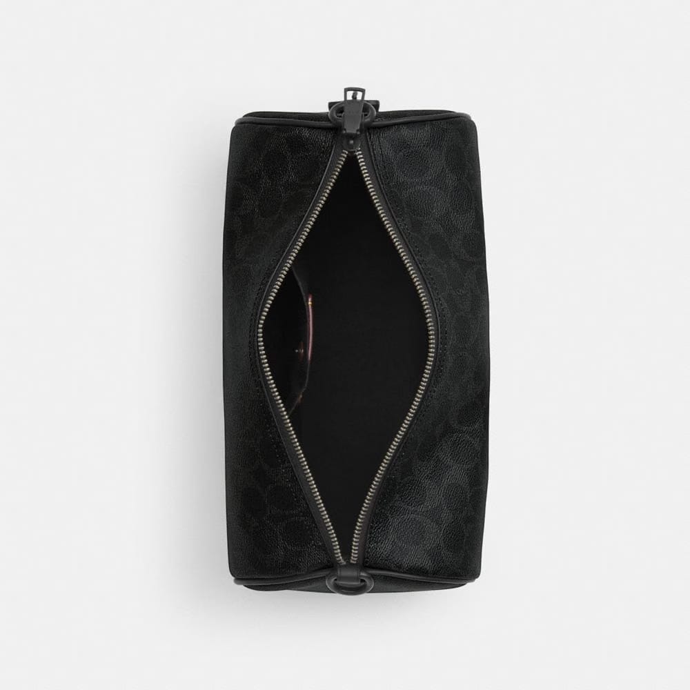Coach Andre Barrel Bag 30 In Signature Canvas Matte Black Black Signature